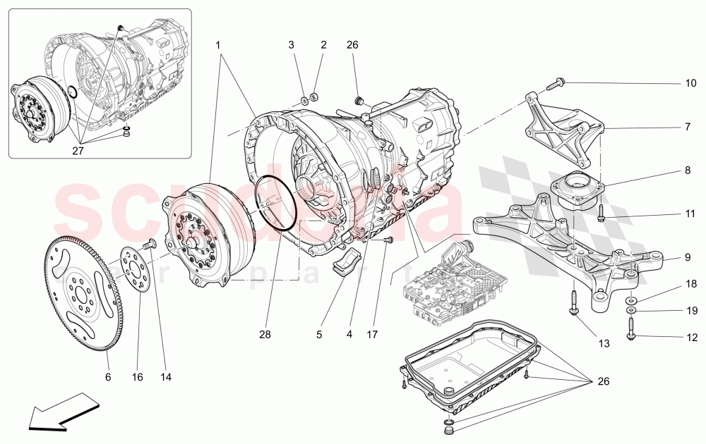 GEARBOX HOUSINGS of Maserati Maserati Quattroporte (2017+) Diesel