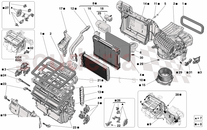 A/C UNIT: DASHBOARD DEVICES of Maserati Maserati GranTurismo M189    AUTOMATIC 4WD 3.0 BT V6 490 HP