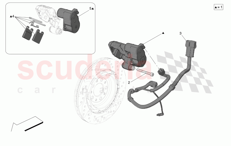 PARKING BRAKE of Maserati Maserati Grecale Trofeo Automatic 3.0 BT V6 530HP