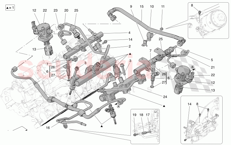 FUEL PUMPS AND CONNECTION LINES of Maserati Maserati MC20 Leggenda Automatic 3.0 BT V6 2WD 630HP