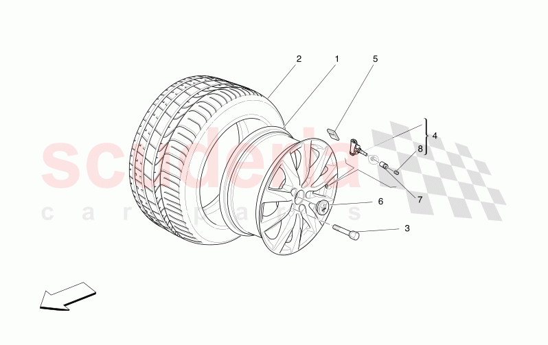 WHEELS AND TYRES of Maserati Maserati Levante Modena S Automatic 3.0 BT V6 4WD 430HP