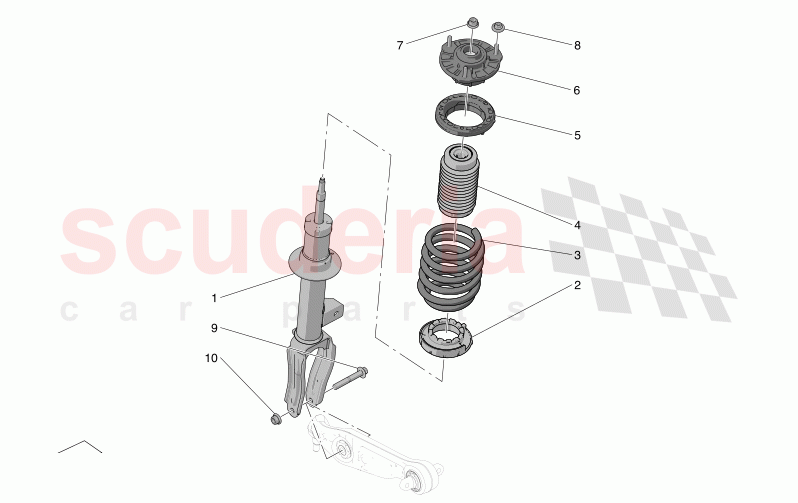FRONT SHOCK ABSORBER DEVICES of Maserati Maserati Grecale Modena Automatic 2.0 T4 4WD 330HP MHEV
