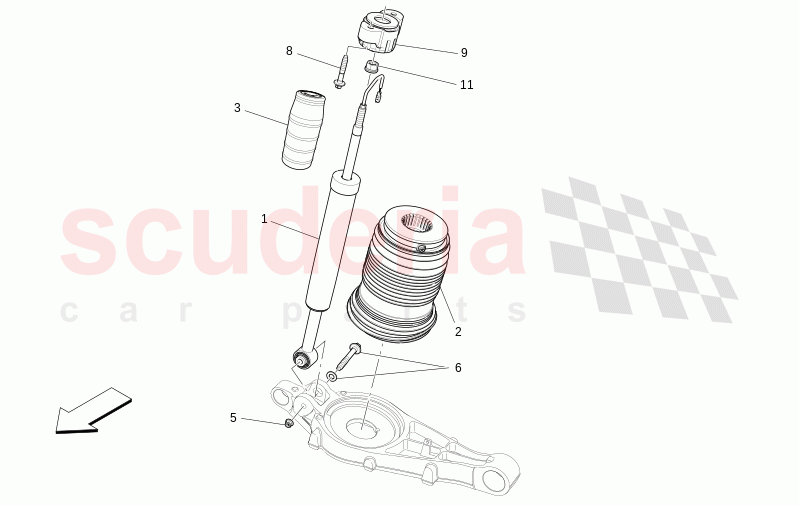REAR SHOCK ABSORBER DEVICES of Maserati Maserati Levante Modena S Automatic 3.0 BT V6 4WD 430HP