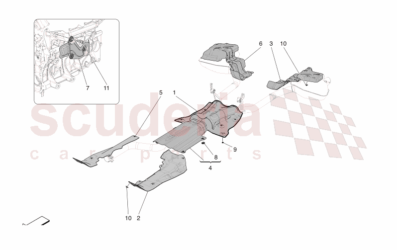 THERMAL INSULATING PANELS of Maserati Maserati GranTurismo M189 TROFEO  AUTOMATIC 4WD 3.0 BT V6 550 HP