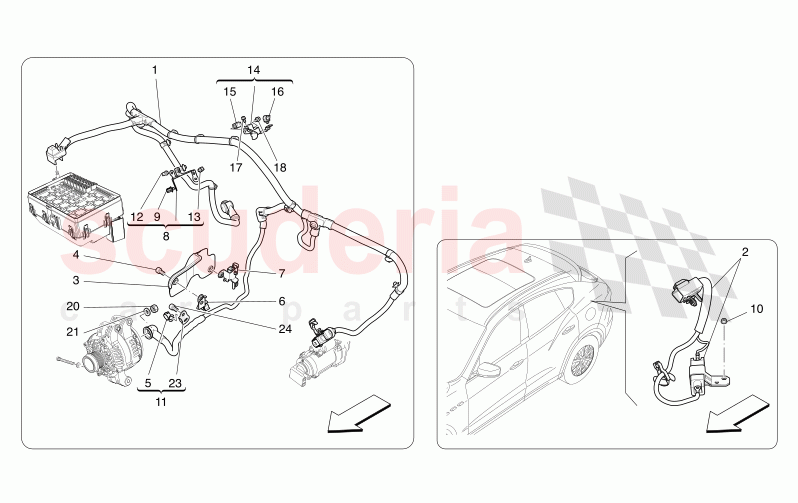 MAIN WIRING of Maserati Maserati Levante Modena S Automatic 3.0 BT V6 4WD 430HP