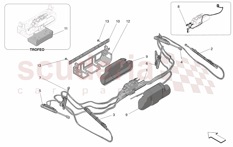 ELECTRICAL CAPOTE: HYDRAULIC SYSTEM of Maserati Maserati GranCabrio M189 TROFEO  AUTOMATIC 4WD 3.0 BT V6 550 HP