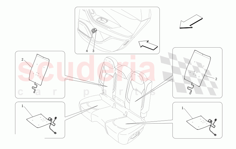 REAR SEATS: MECHANICS AND ELECTRONICS of Maserati Maserati Levante Modena Automatic 3.0 BT V6 4WD 350HP