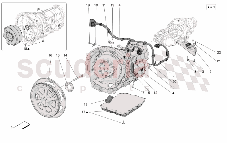 GEARBOX HOUSINGS of Maserati Maserati GranCabrio M189    AUTOMATIC 4WD 3.0 BT V6 490 HP