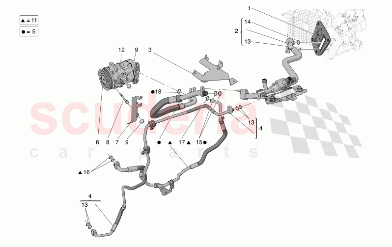 A/C UNIT: ENGINE COMPARTMENT DEVICES of Maserati Maserati Grecale Modena Automatic 2.0 T4 4WD 250HP MHEV