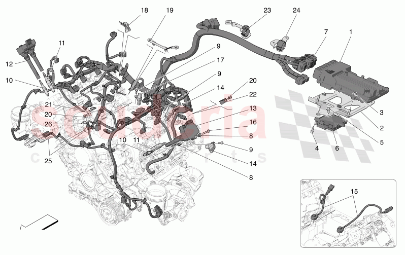 ELECTRONIC CONTROL: INJECTION AND ENGINE TIMING CONTROL of Maserati Maserati MC20 Notte Automatic 3.0 BT V6 2WD 630HP