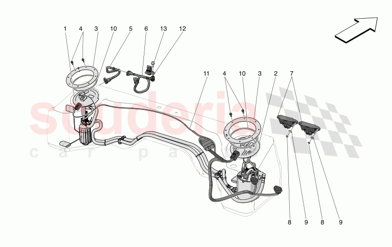 FUEL PUMPS AND CONNECTION LINES of Maserati Maserati MC20 GT2 Stradale  Automatic 3.0 BT V6 2WD 630HP - 640HP