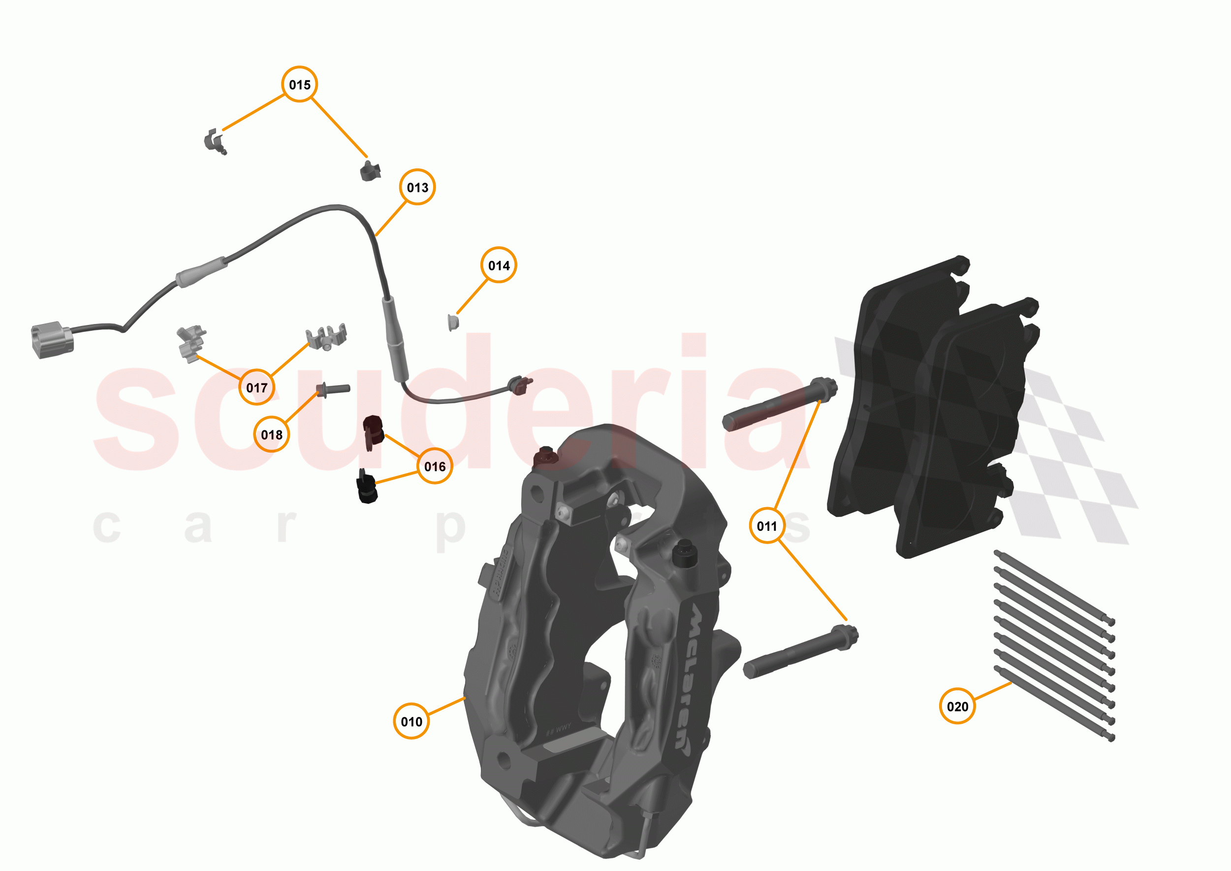 23 - BRAKES - FRONT - 23.2 - BRAKE CALIPERS FRONT of McLaren McLaren 720S Coupe