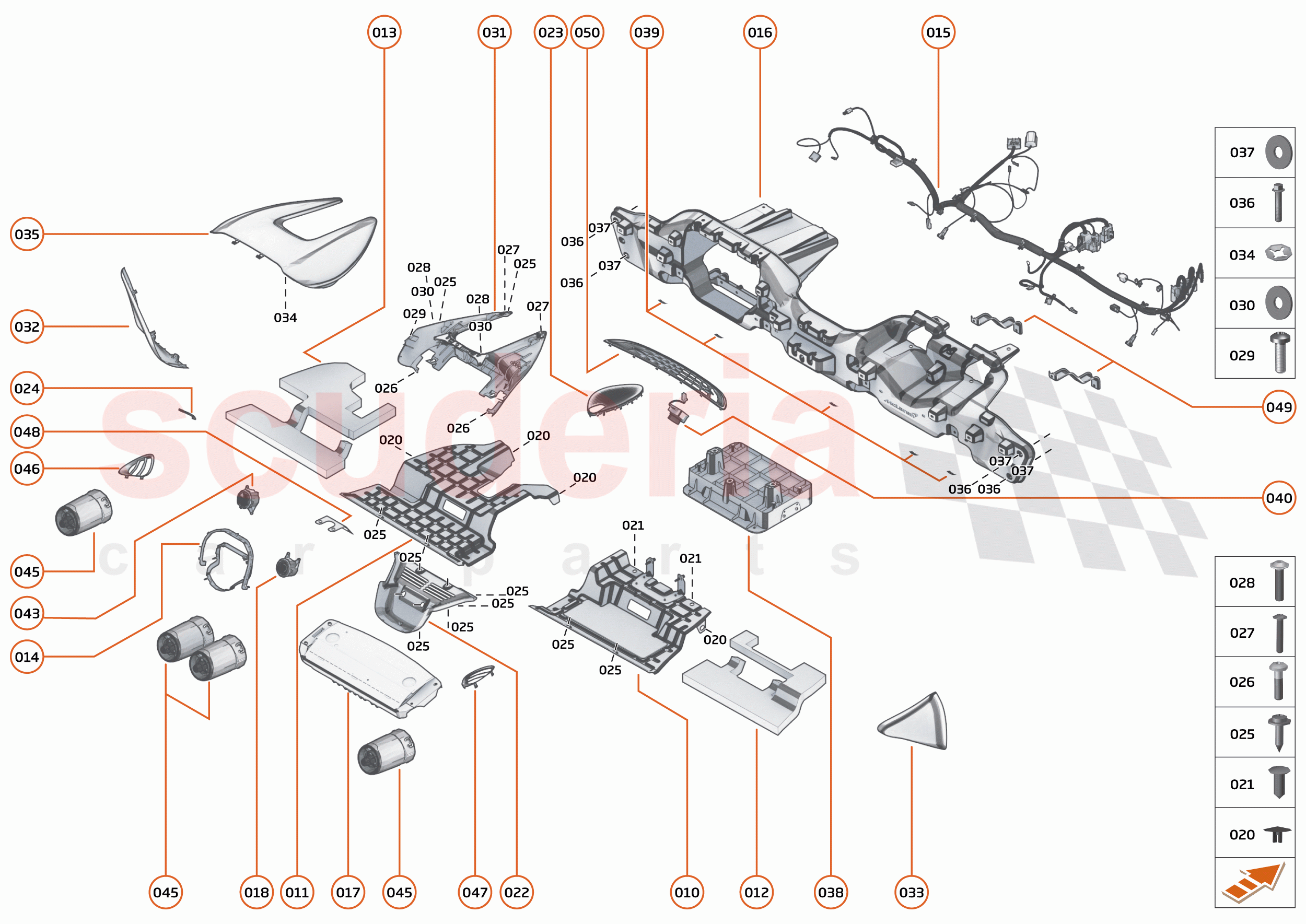46 - INTERIOR SYSTEMS - 46.1 - FACIA - COMPONENTS & HARDWARE of McLaren McLaren 620R