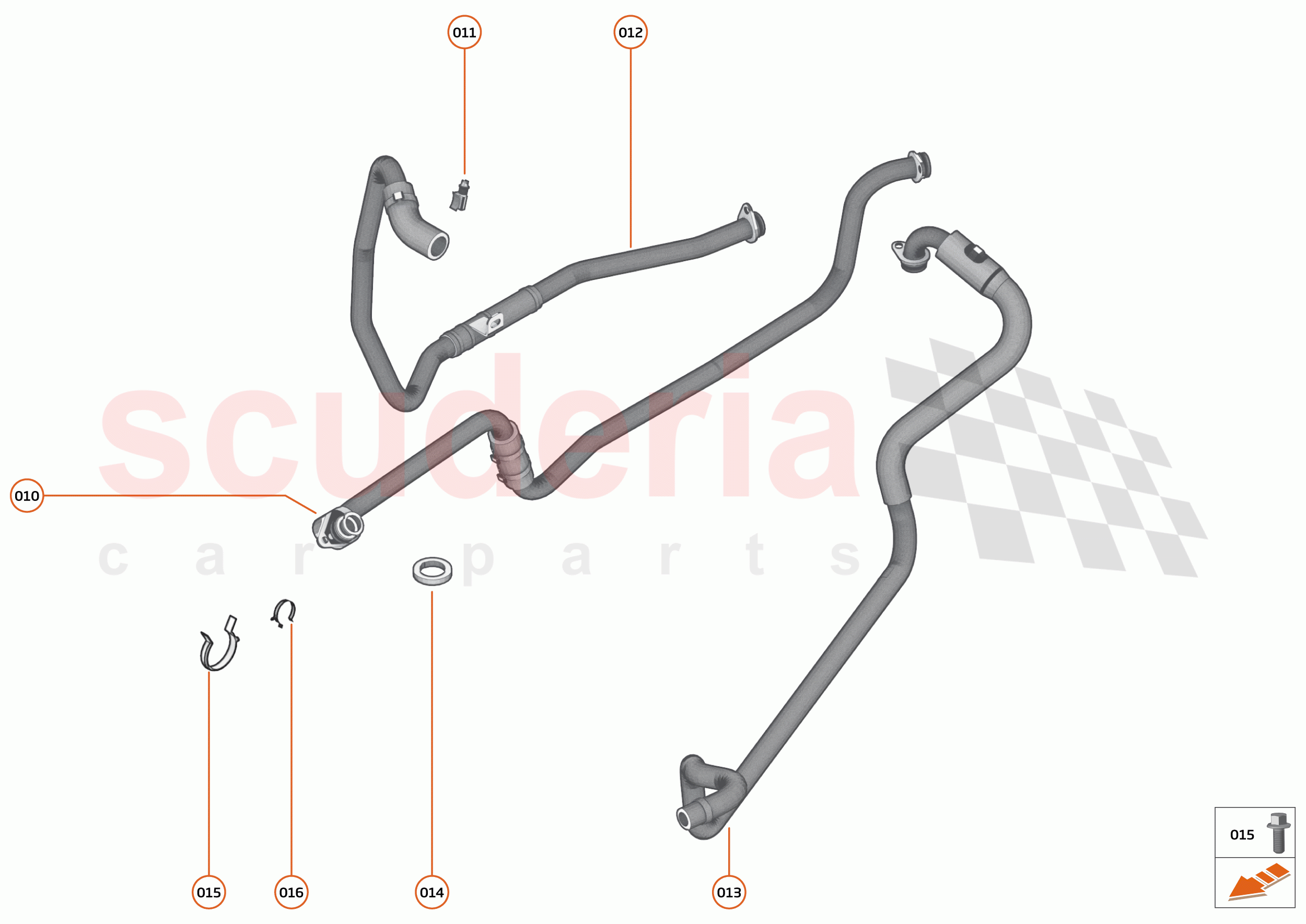 39 - TRANSMISSION COOLING SYSTEMS - 39.1 - TRANS OIL COOLER FEED + RTRN PIPES of McLaren McLaren 720S Spider