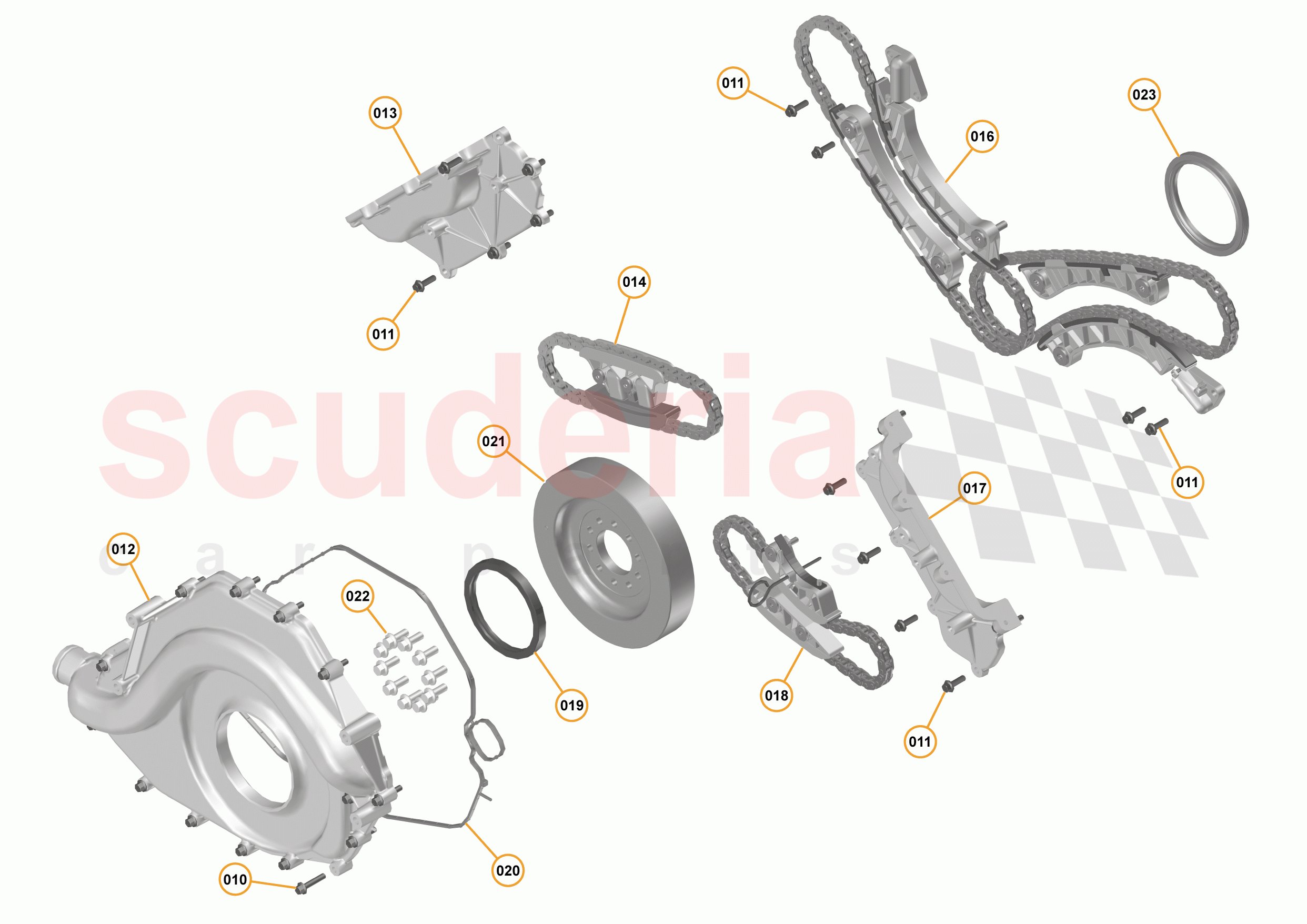 32 - ENGINE - 32.5 - FRONT COVER, TIMING GEAR & CRANKSHAFT DAMPER of McLaren McLaren 540C Coupe