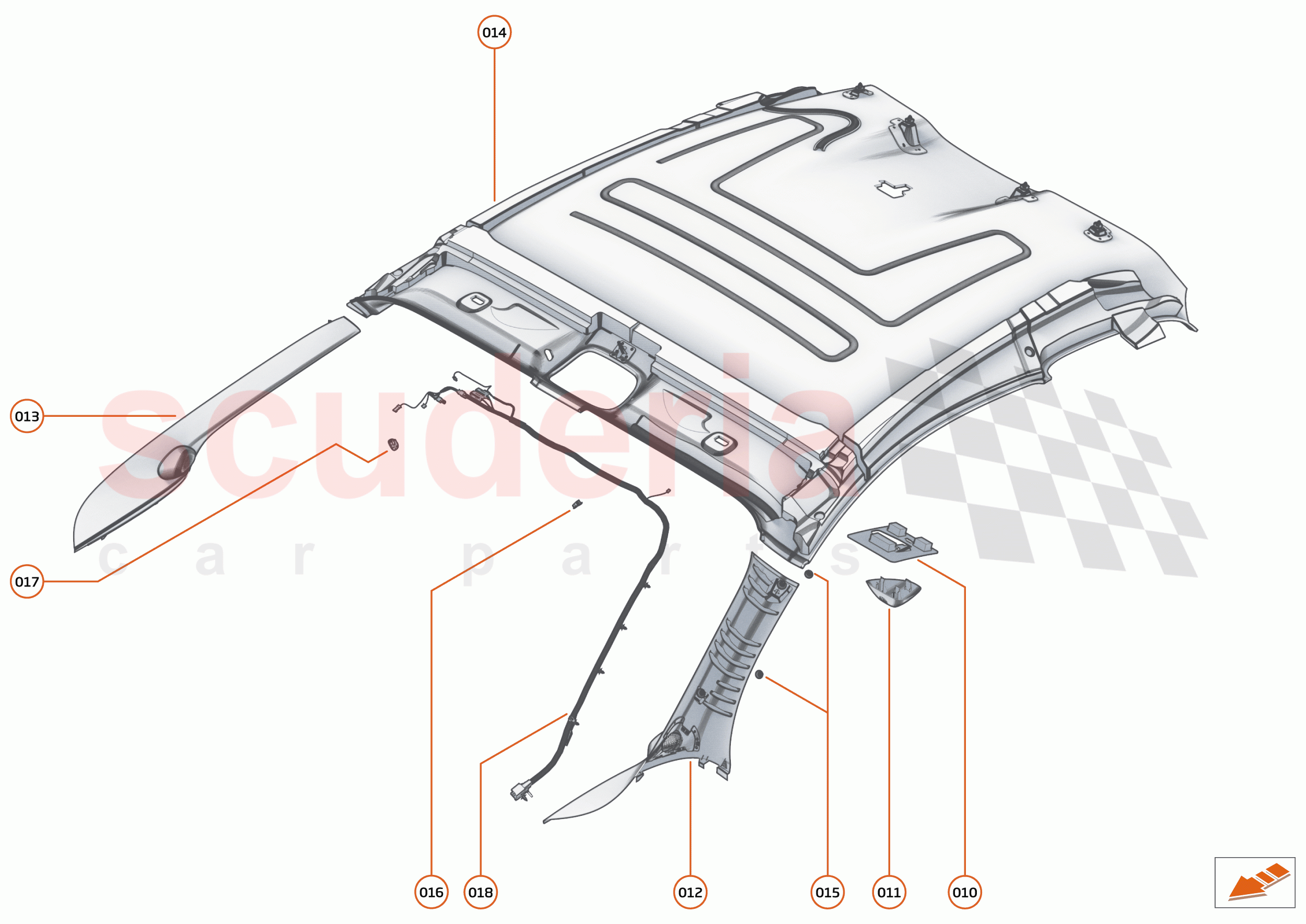 46 - INTERIOR SYSTEMS - 46.10 - UPPER TRIM of McLaren McLaren 620R