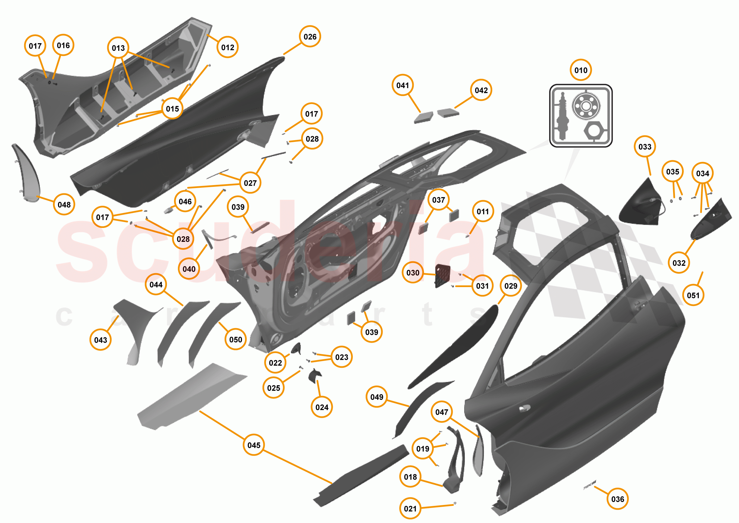 7 - CLOSURES - 7.4 - DOOR STRUCTURE of McLaren McLaren 720S Coupe