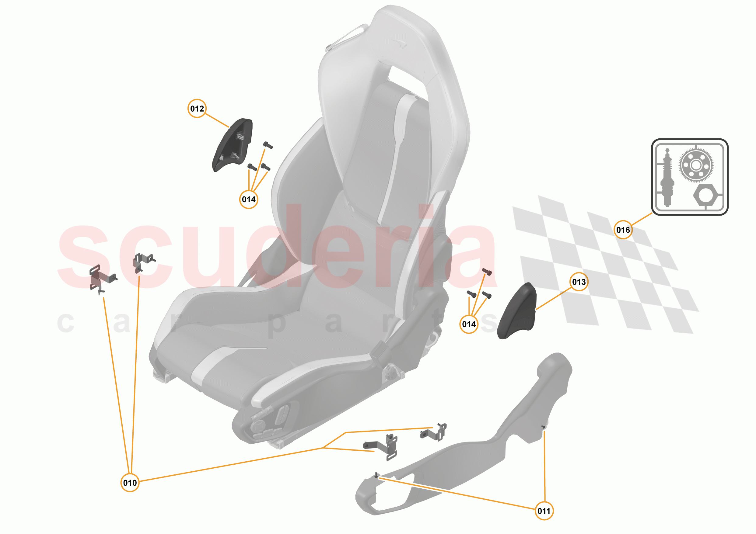 48 - INTERIOR SYSTEMS - 48.6 - SEAT ASSEMBLY - COMPONENTS & HARDWARE - COMMON of McLaren McLaren 600LT Spider
