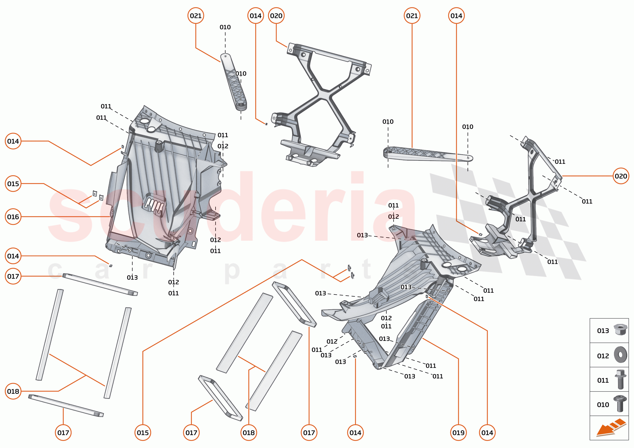 14 - DUCTS, VENTS AND FLOORS - 14.1 - FRONT DUCTS AND VENTS of McLaren McLaren 600LT Spider