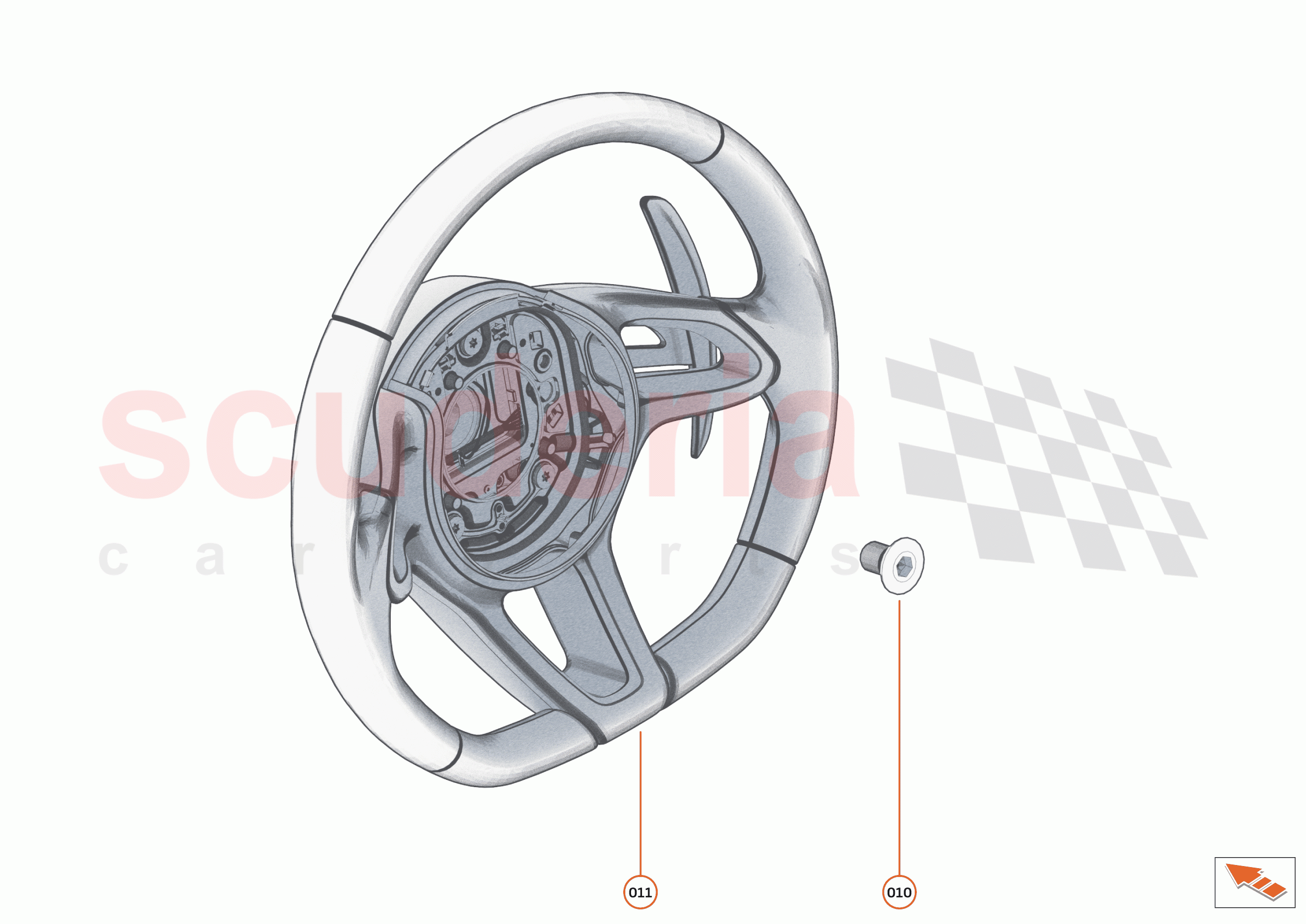 49 - INTERIOR RESTRAINTS - 49.5 - STEERING WHEEL of McLaren McLaren 750S Coupe