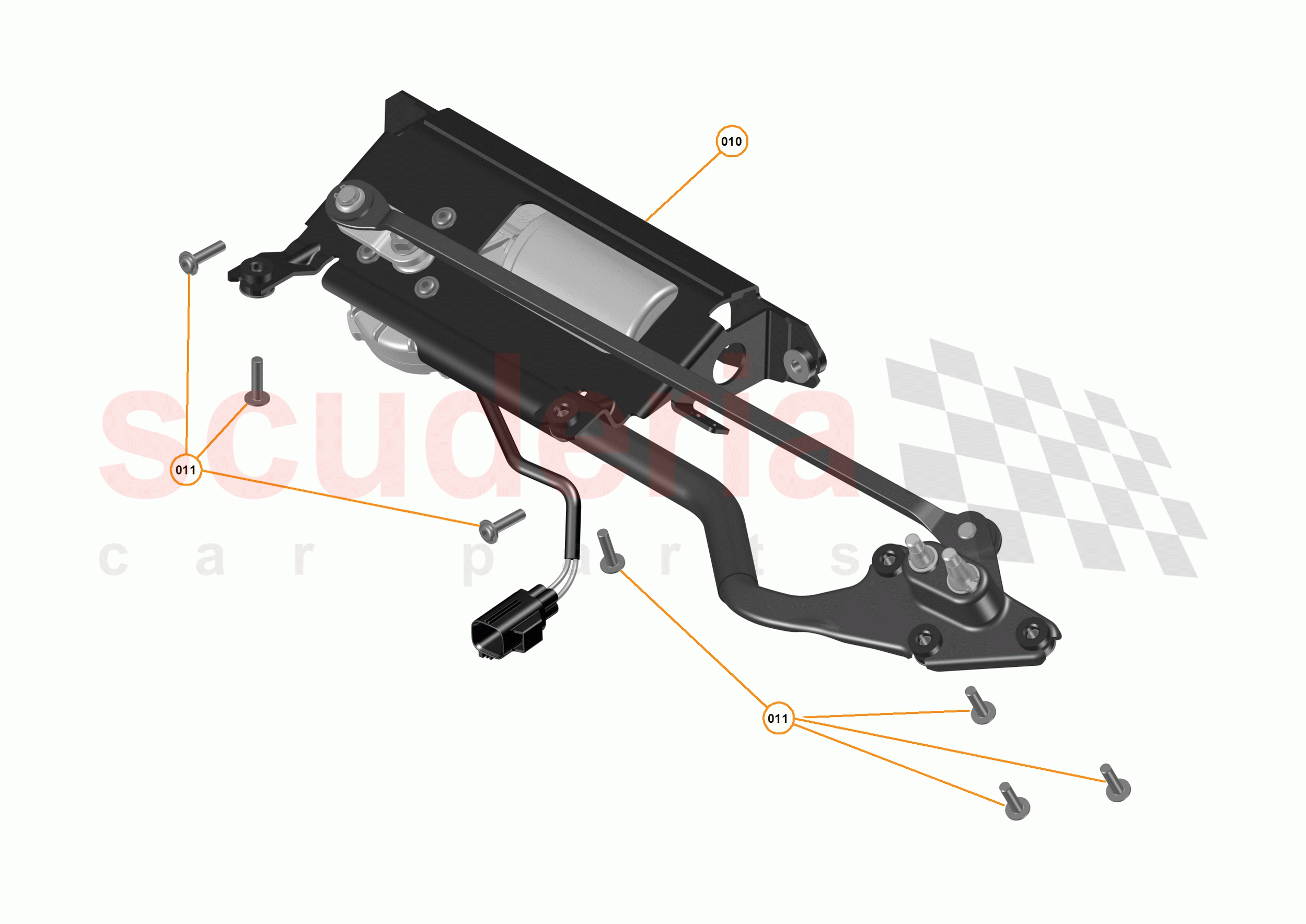 11 - WIPERS & WASHER SYSTEM - 11.3 - WINDSCREEN WIPER LINKAGE of McLaren McLaren P1 Coupe