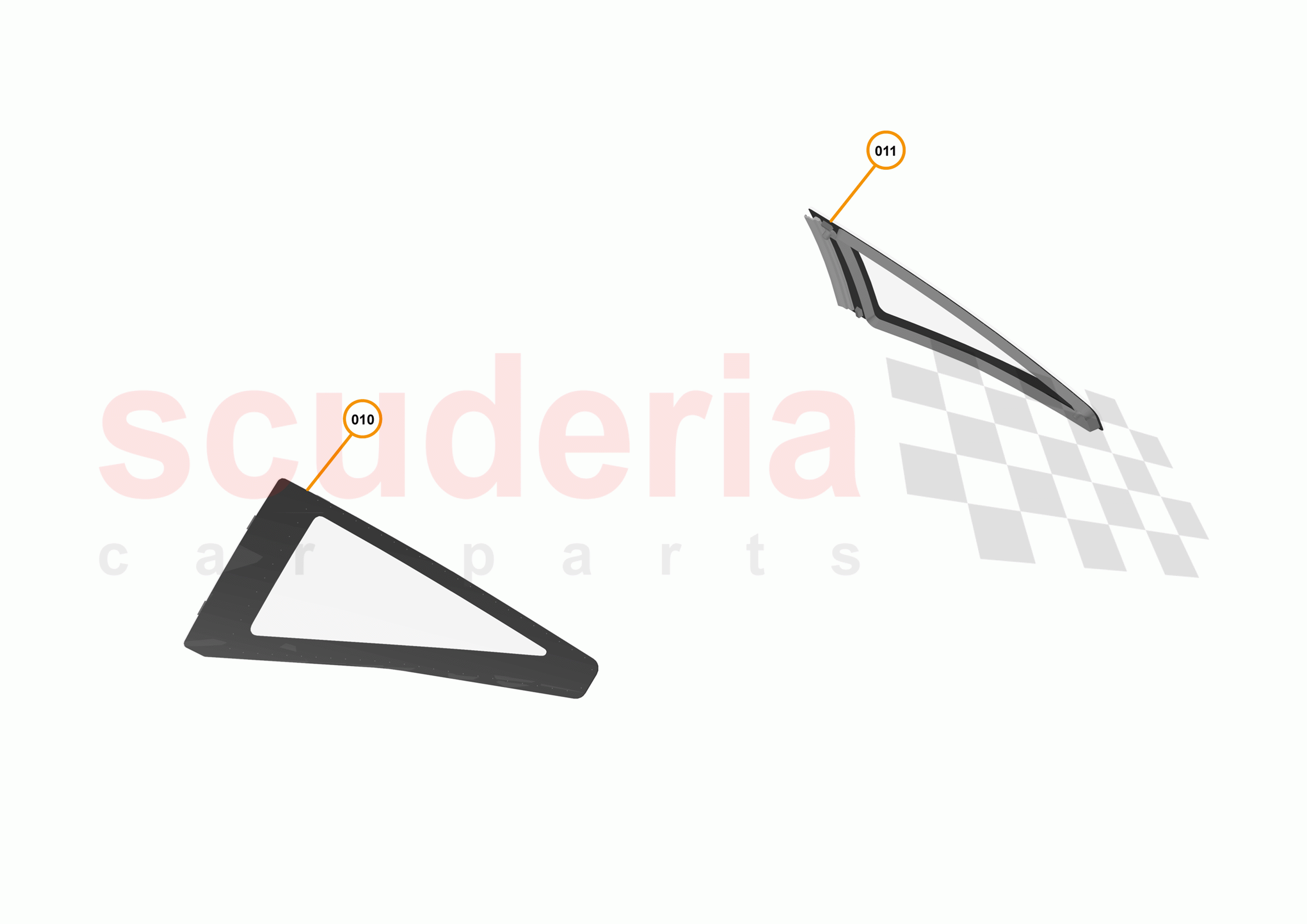 11 - GLAZING - EXTERIOR - 11.2 - QUARTER GLASS of McLaren McLaren 720S Coupe
