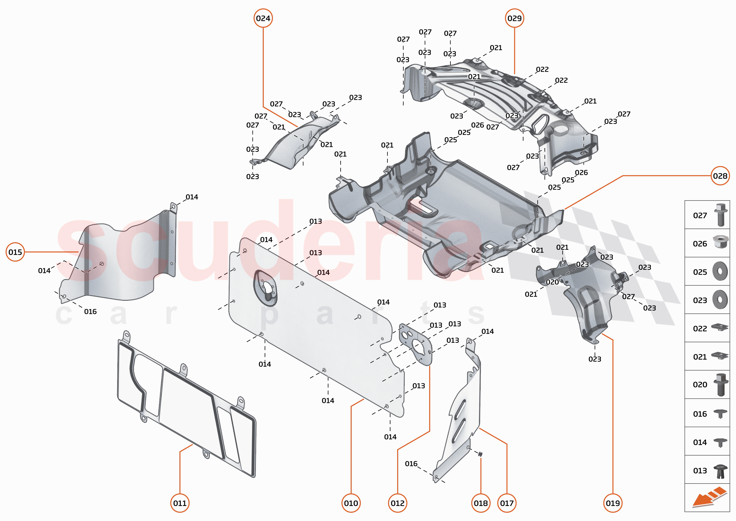 33 - HEAT INSULATION - 33.2 - HEATSHIELDS - VEHICLE MOUNTED of McLaren McLaren 750S Coupe