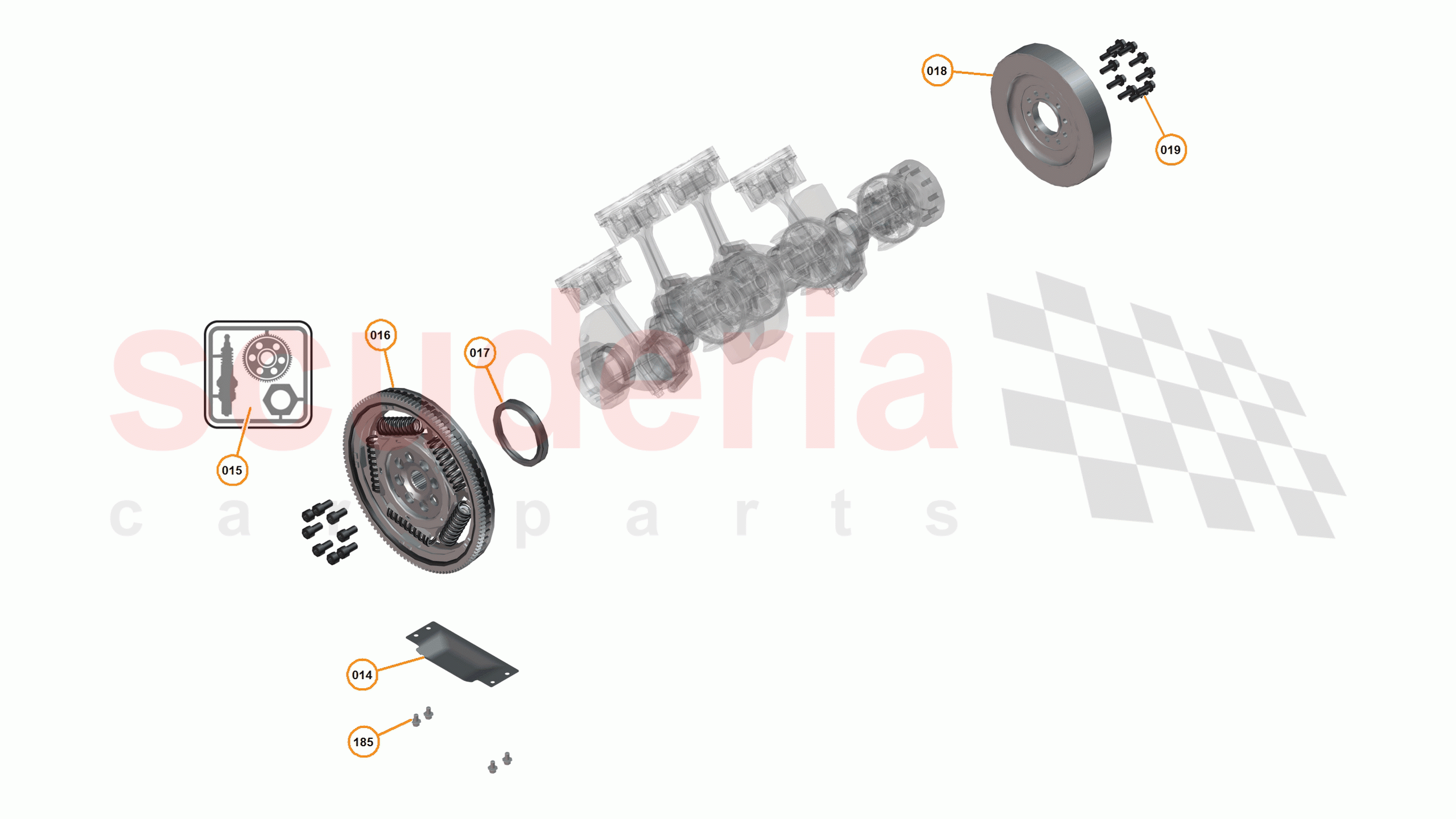 16 - F1 - POWER UNIT - 16.2 - 01 - POWER UNIT - FLYWHEEL + DRIVELINE DAMPER of McLaren McLaren 12C Coupe