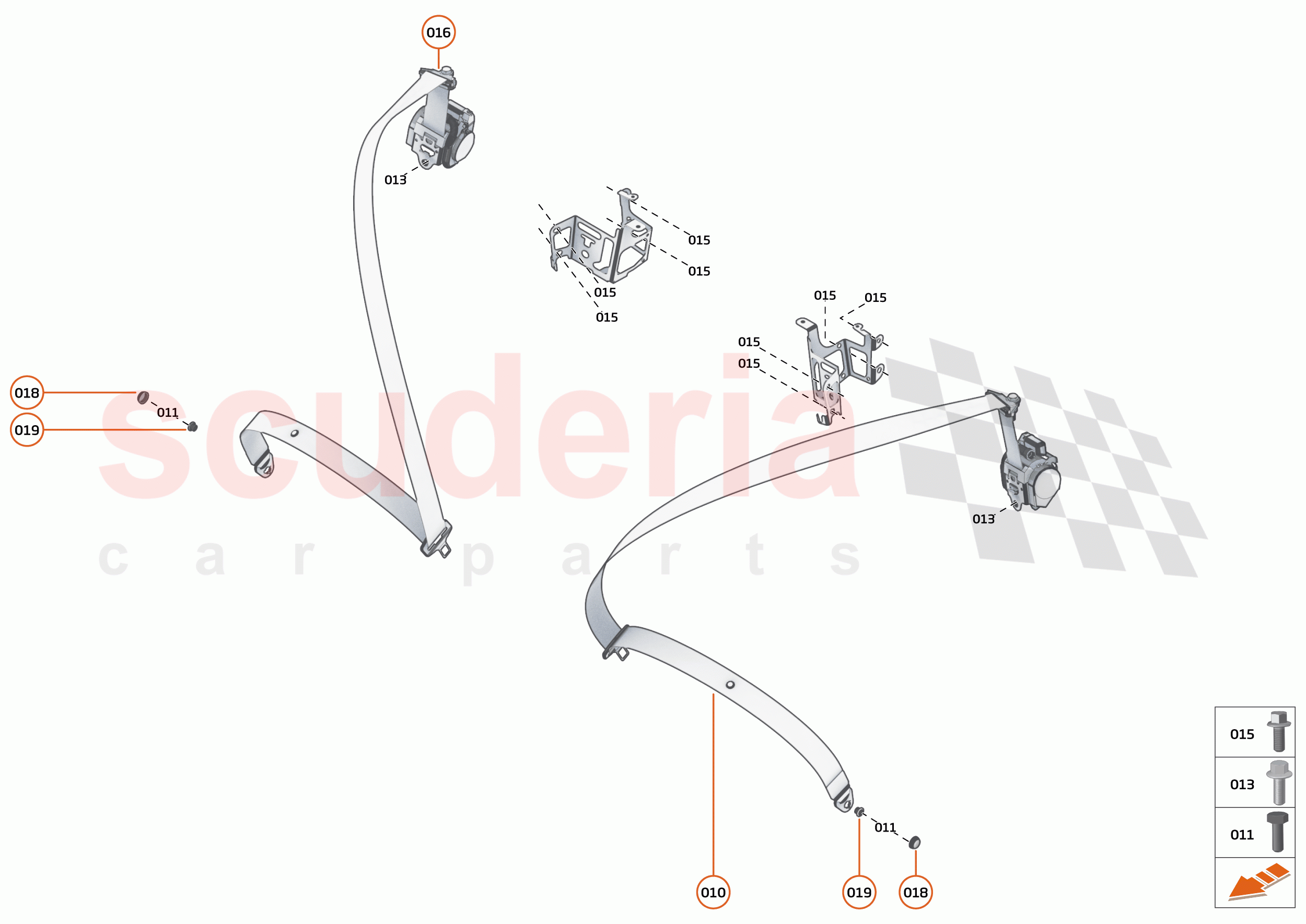 50 - INTERIOR RESTRAINTS - 50.3 - SEATBELTS of McLaren McLaren 765LT Spider