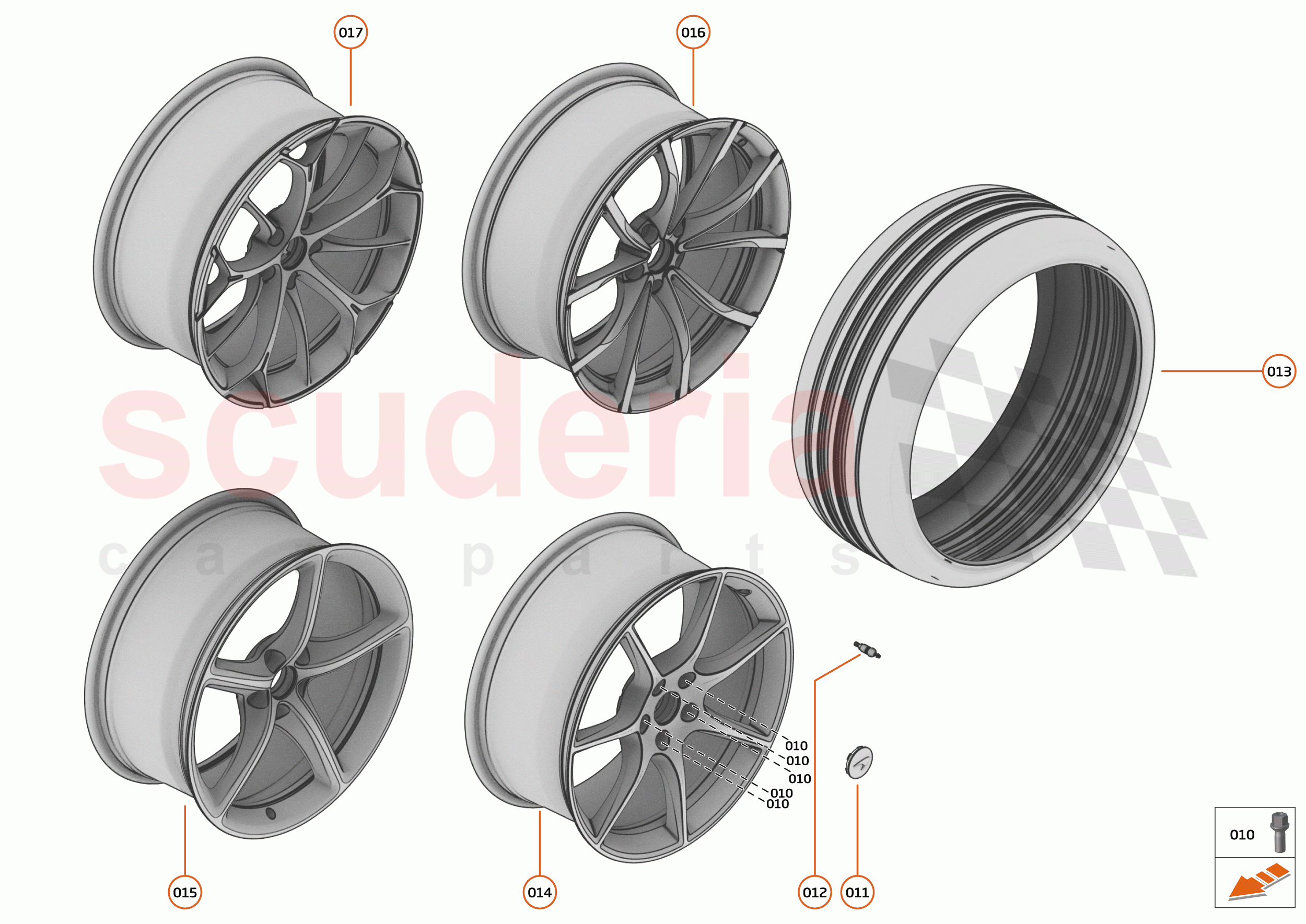 19 - SUSPENSION - 19.11 - WHEEL AND TYRE ASSEMBLIES FRONT of McLaren McLaren Artura