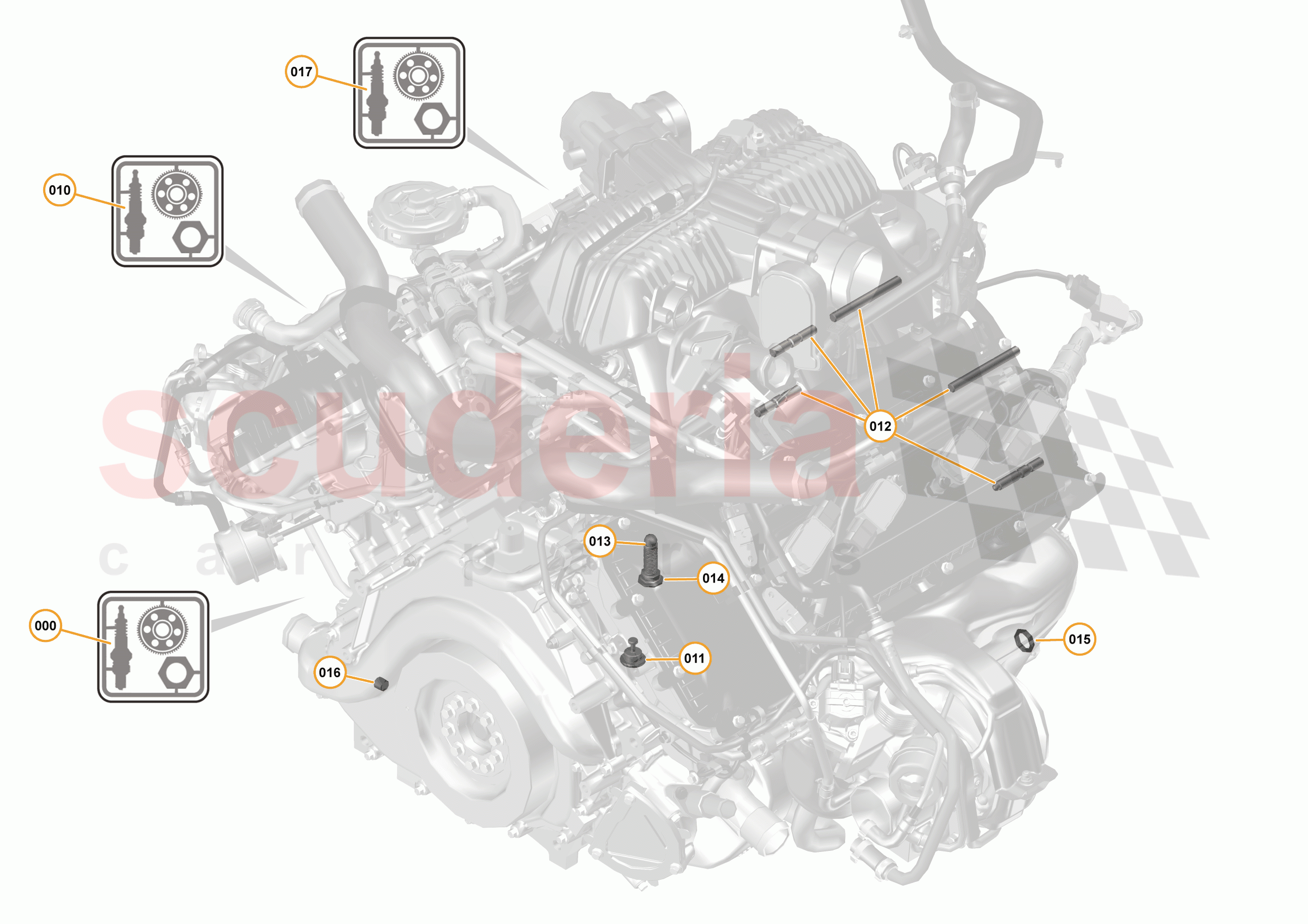 32 - ENGINE - 32.11 - POWER UNIT ASSEMBLY, SHORT BLOCK & HARDWARE of McLaren McLaren 570S Coupe