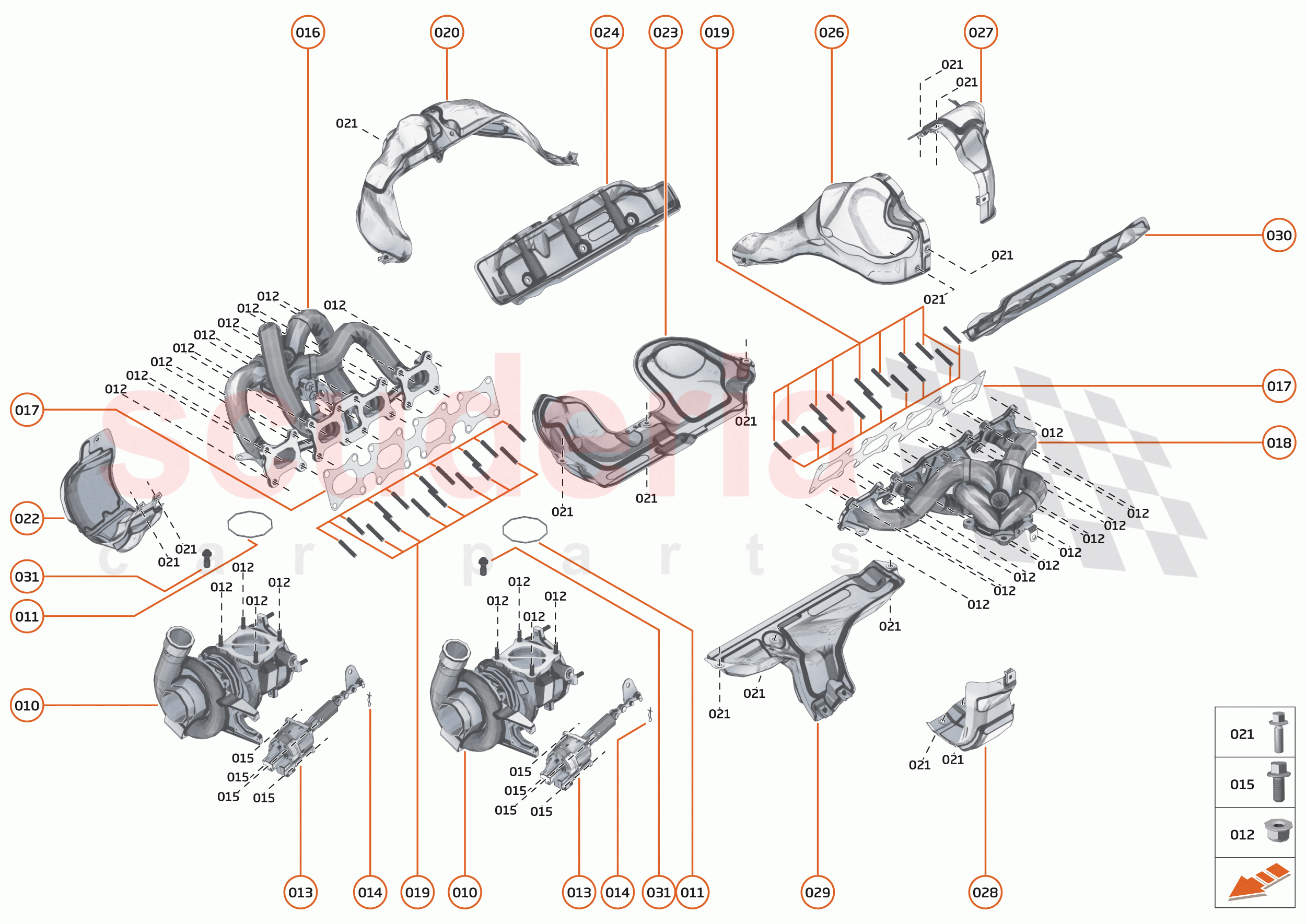 23 - ENGINE - 23.4 - EXHAUST MANIFOLD & TURBOCHARGERS of McLaren McLaren Senna GTR