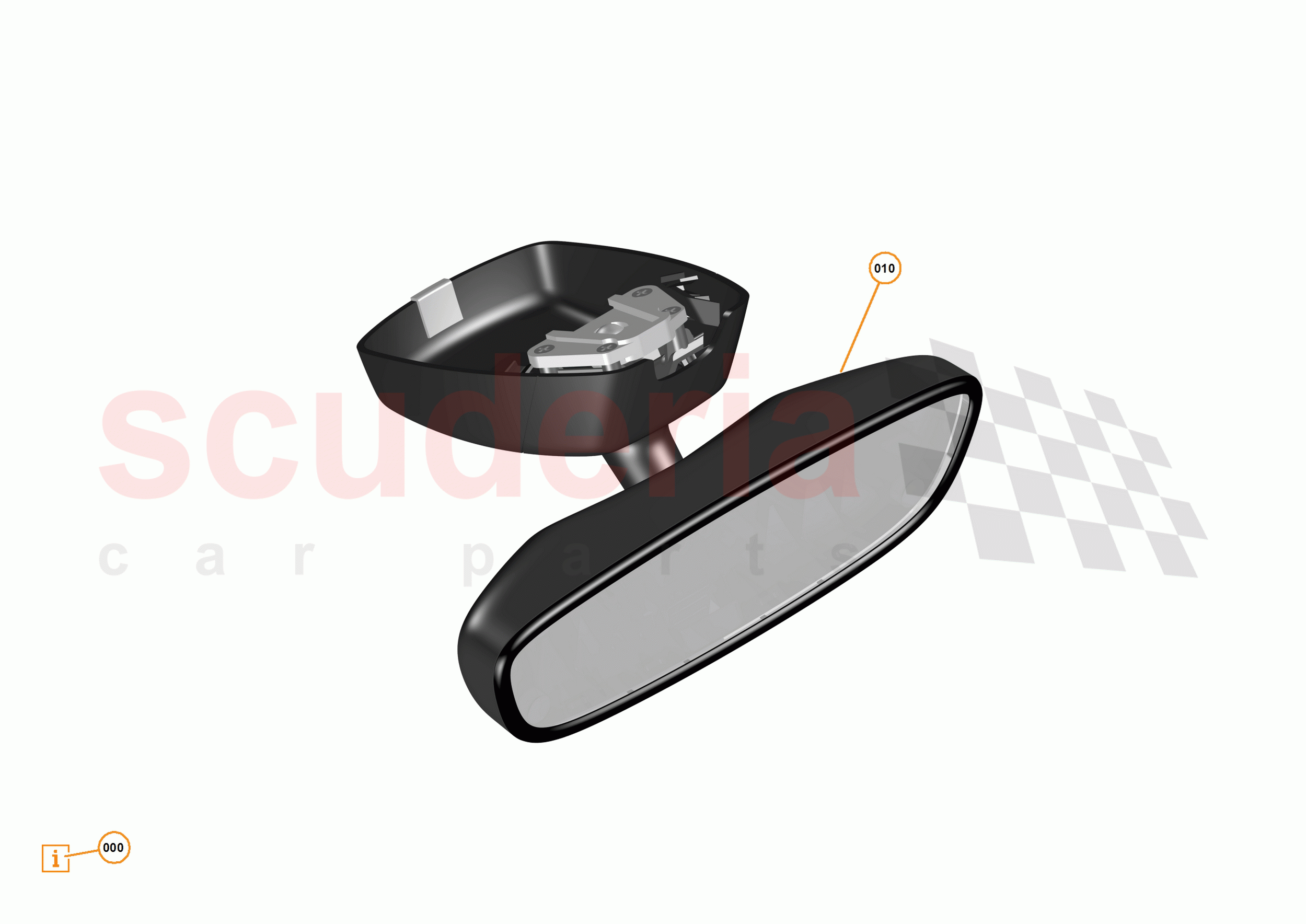 49 - INTERIOR SYSTEMS - 49.4 - DRIVER MIRROR of McLaren McLaren P1 Coupe