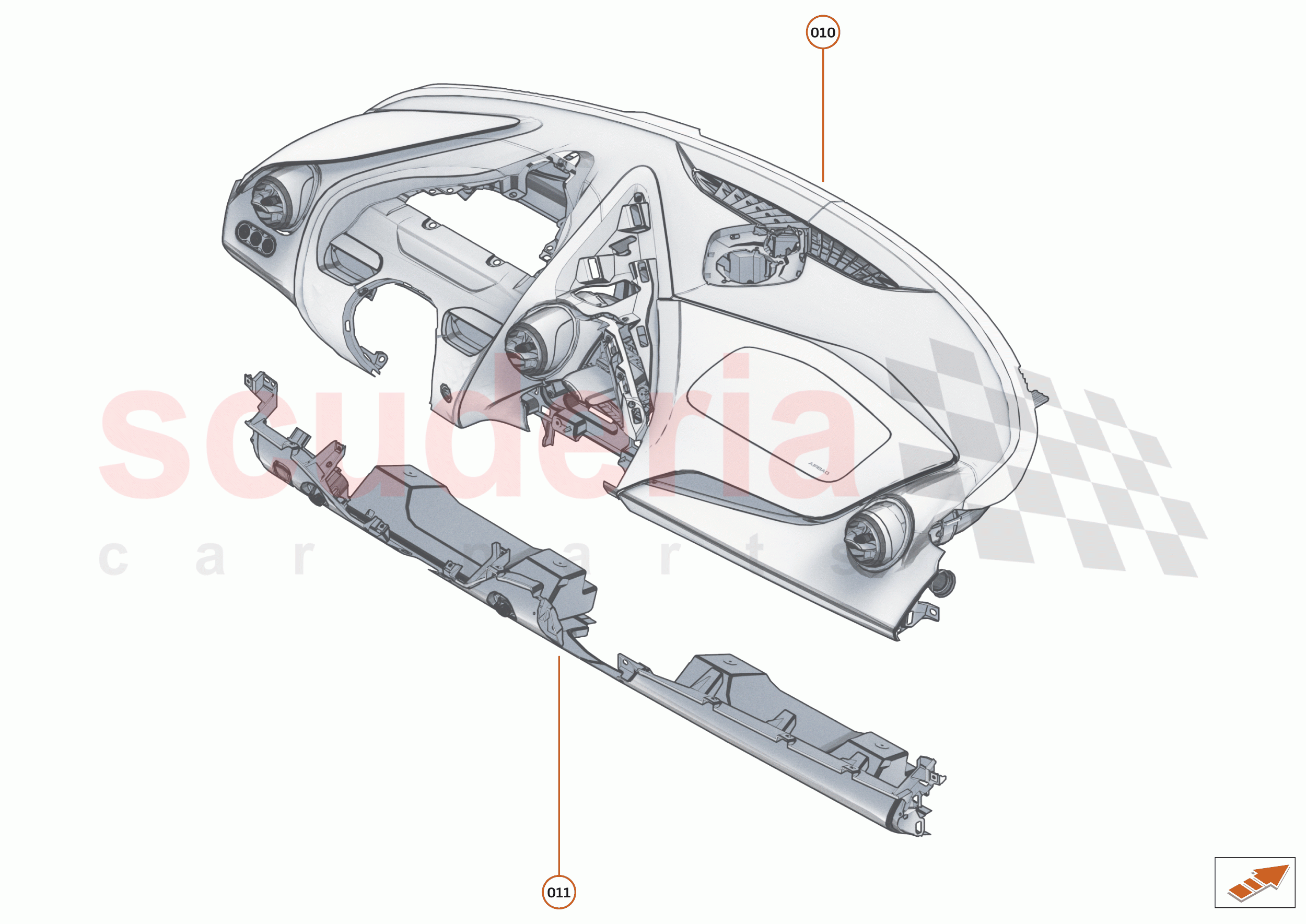 47 - INTERIOR SYSTEMS - 47.2 - ASSY FACIA - ASSEMBLY of McLaren McLaren 720S Spider
