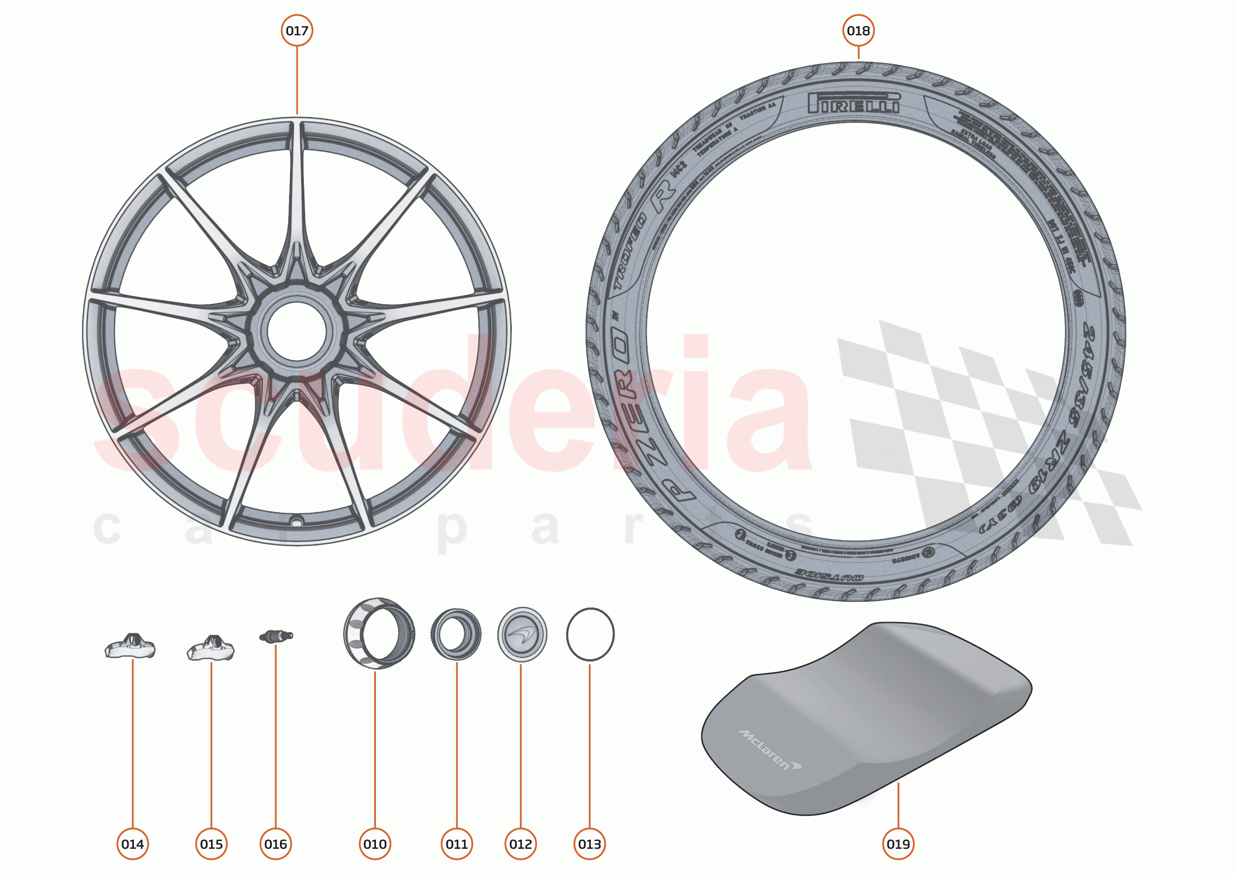 17 - SUSPENSION - 17.12 - WHEEL AND TYRE ASSEMBLIES FRONT RIGHT of McLaren McLaren Senna