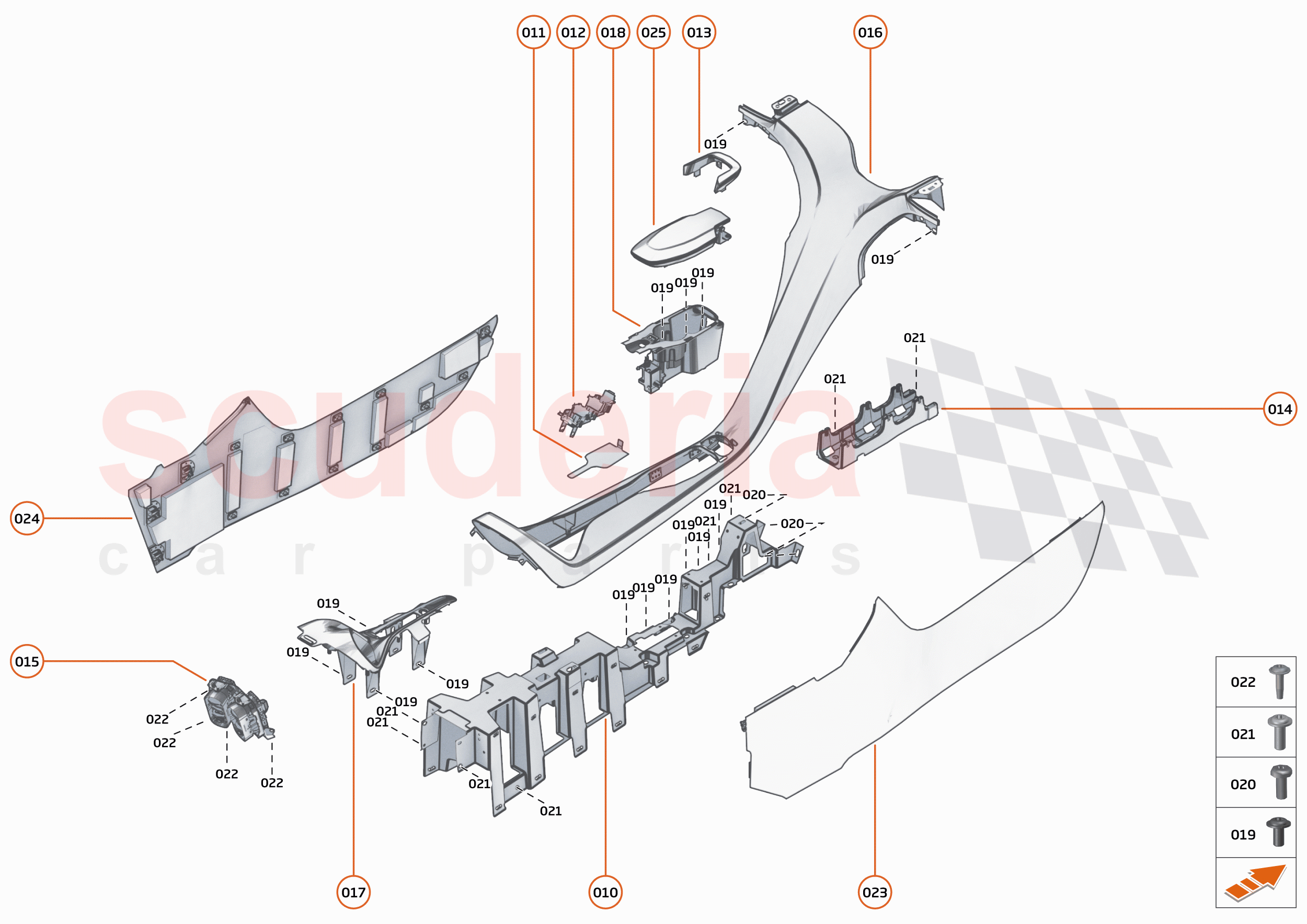 42 - INTERIOR SYSTEMS - 42.3 - ASSY TUNNEL CONSOLE of McLaren McLaren Elva