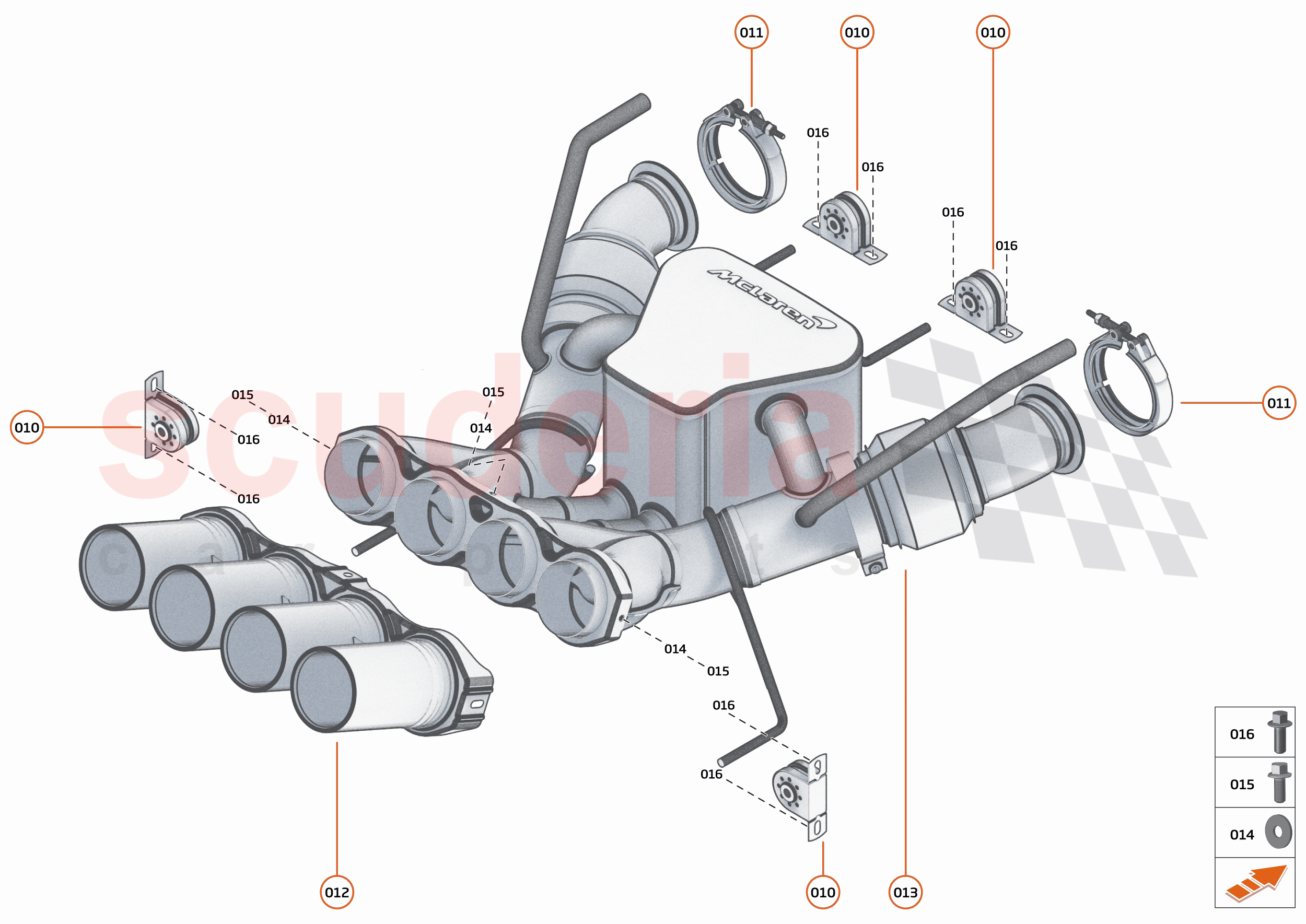 43 - EXHAUST - 43.2 - MUFFLER & TAIL PIPES of McLaren McLaren 765LT Spider