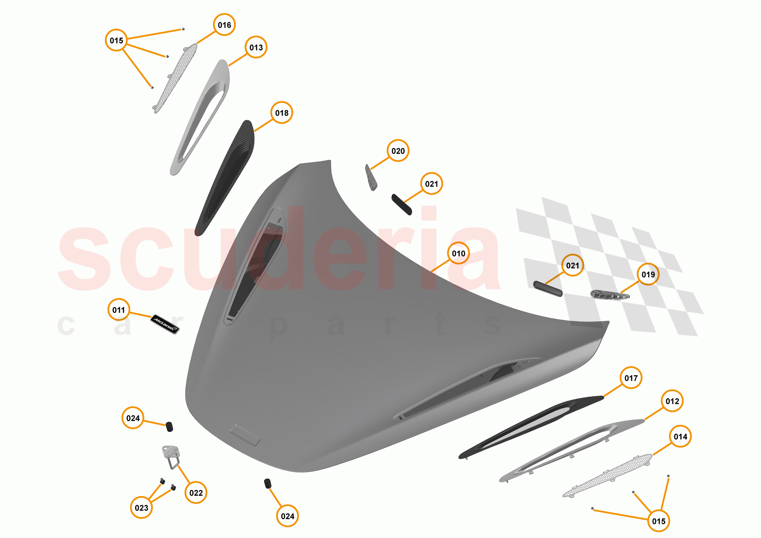 7 - CLOSURES - 7.1 - BONNET STRUCTURE of McLaren McLaren 720S Coupe