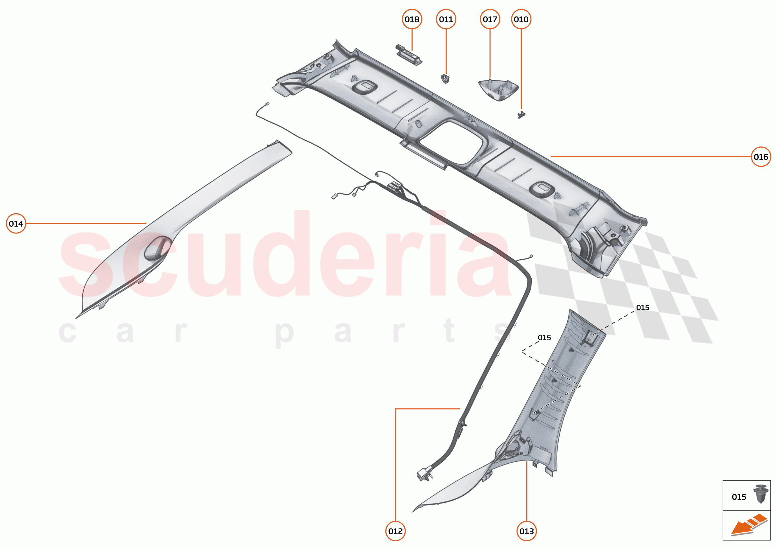 48 - INTERIOR SYSTEMS - 48.17 - UPPER TRIM of McLaren McLaren 600LT Spider