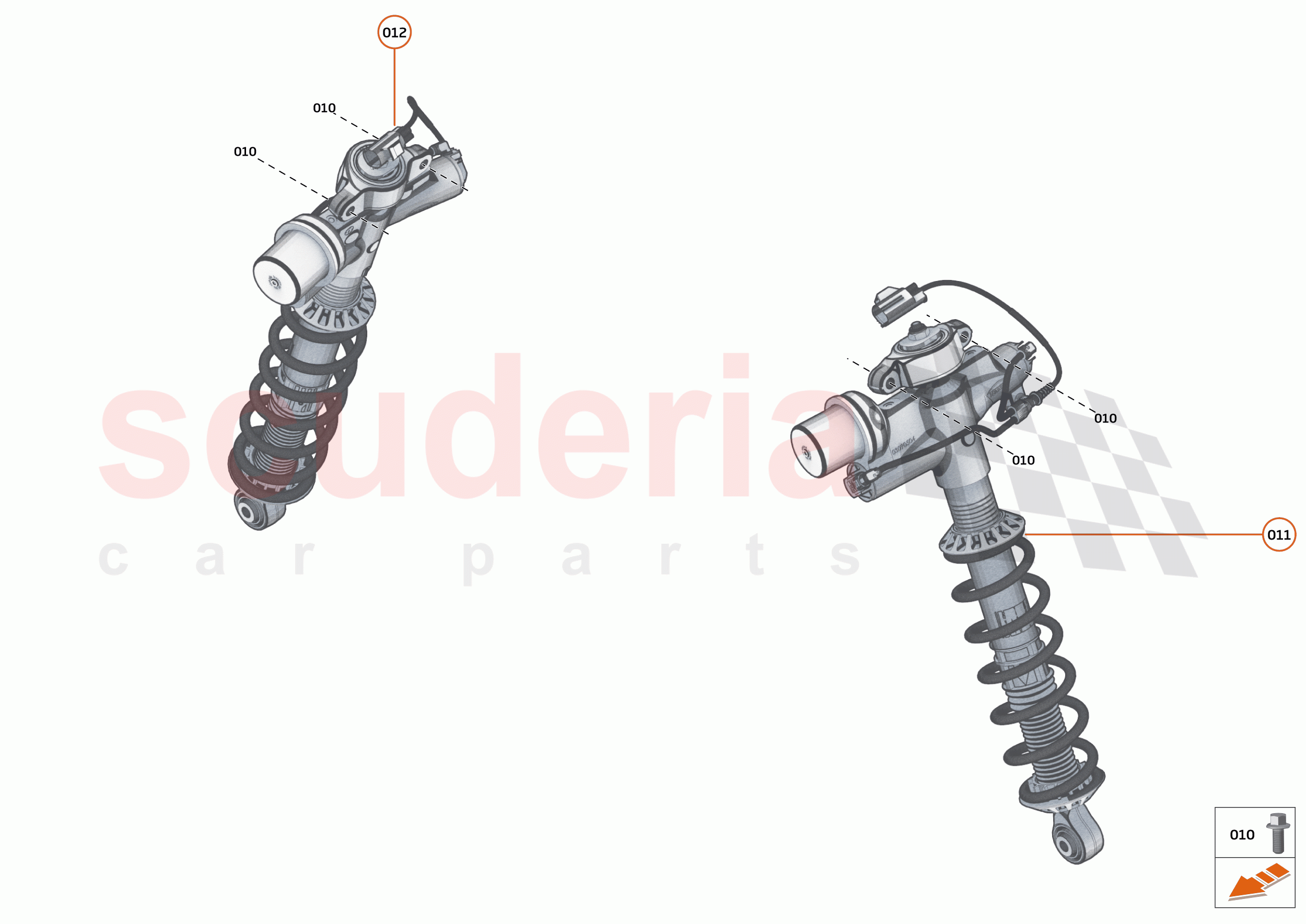 18 - SUSPENSION - 18.1 - DAMPER & ACTUATOR ASSEMBLIES FRONT of McLaren McLaren GT
