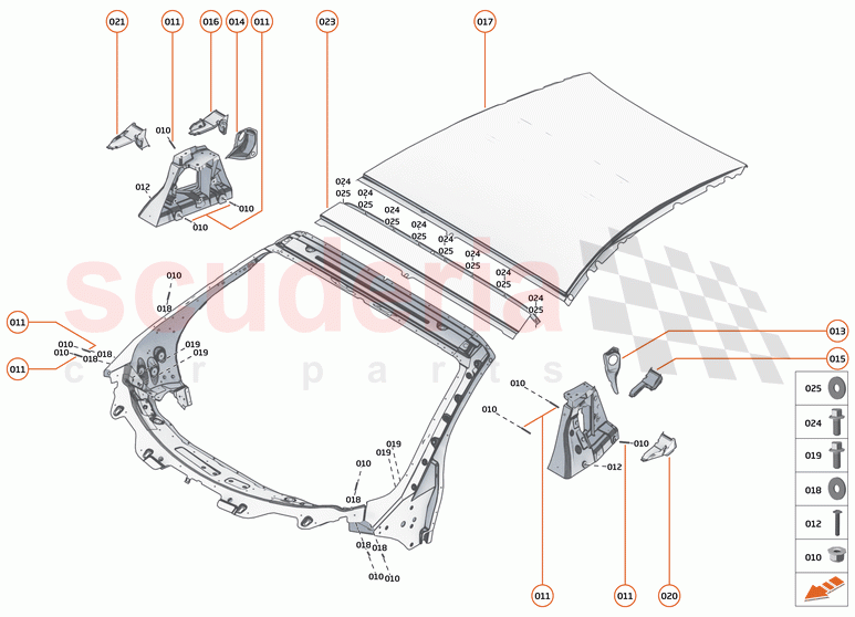 5 - PANELS - 5.5 - UPPER STRUCTURE of McLaren McLaren 600LT Spider