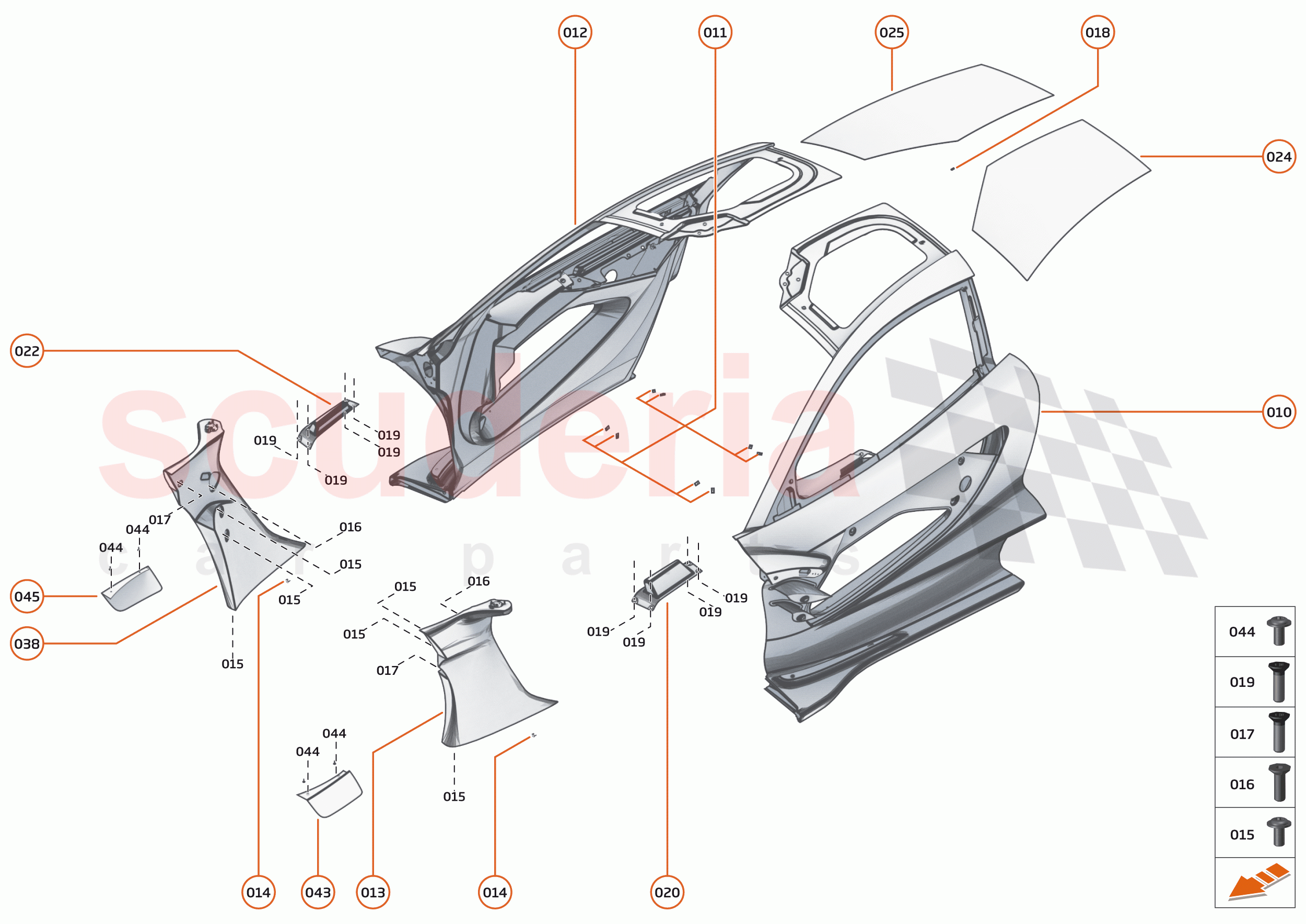 7 - CLOSURES - 7.2 - DOORS STRUCTURE of McLaren McLaren Senna GTR