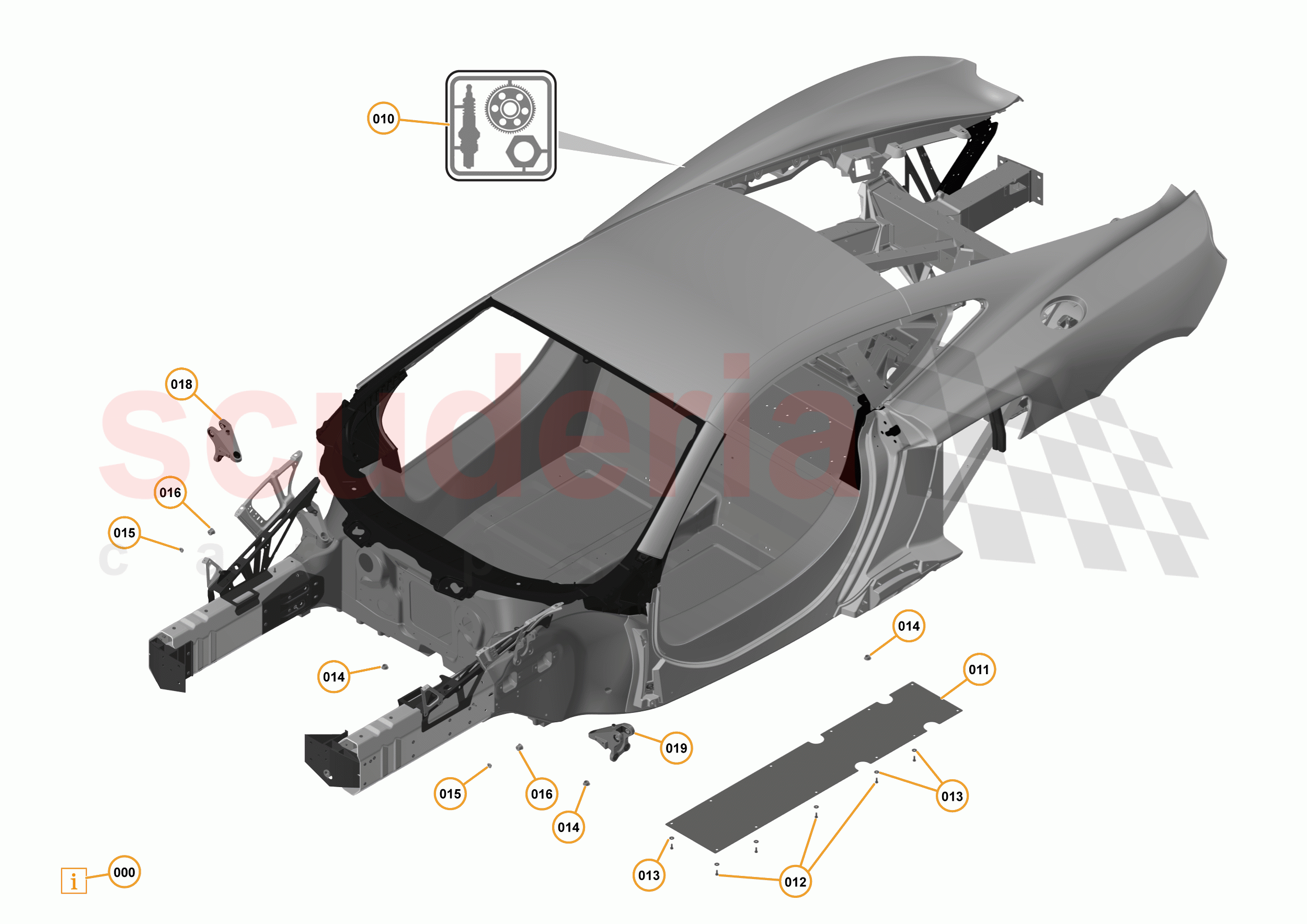 1 - A1 - BODY STRUCTURES - 1.1 - 01 - TUB STRUCTURE of McLaren McLaren 625C Coupe