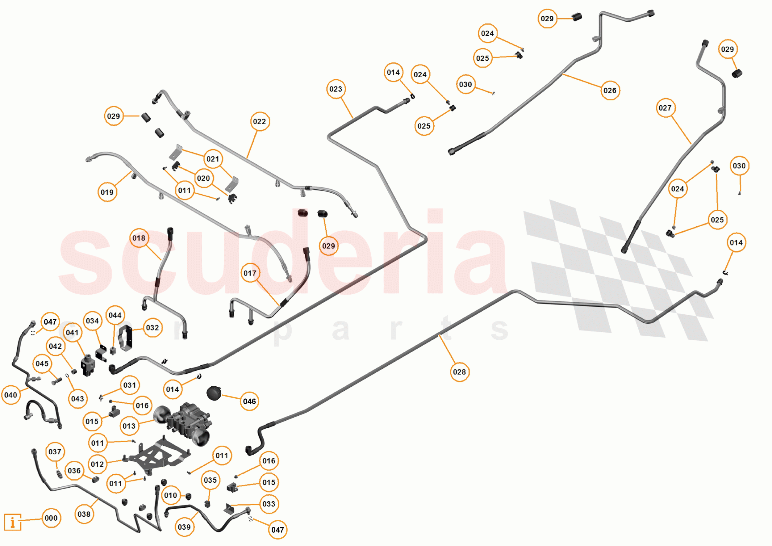 6 - B1 - FRONT SUSPENSION - 6.1 - 01 - DAMPING FRONT PIPES KINETIC H2 of McLaren McLaren 625C Spider