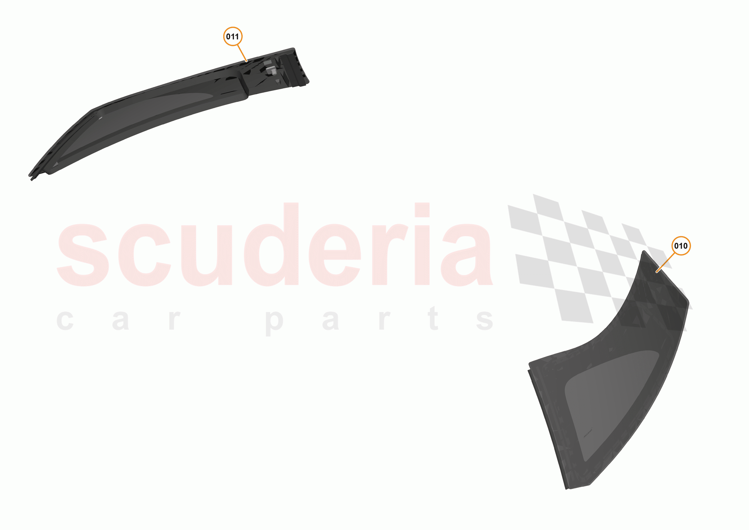 9 - GLAZING - EXTERIOR - 9.3 - QUARTER GLASS of McLaren McLaren 540C Coupe