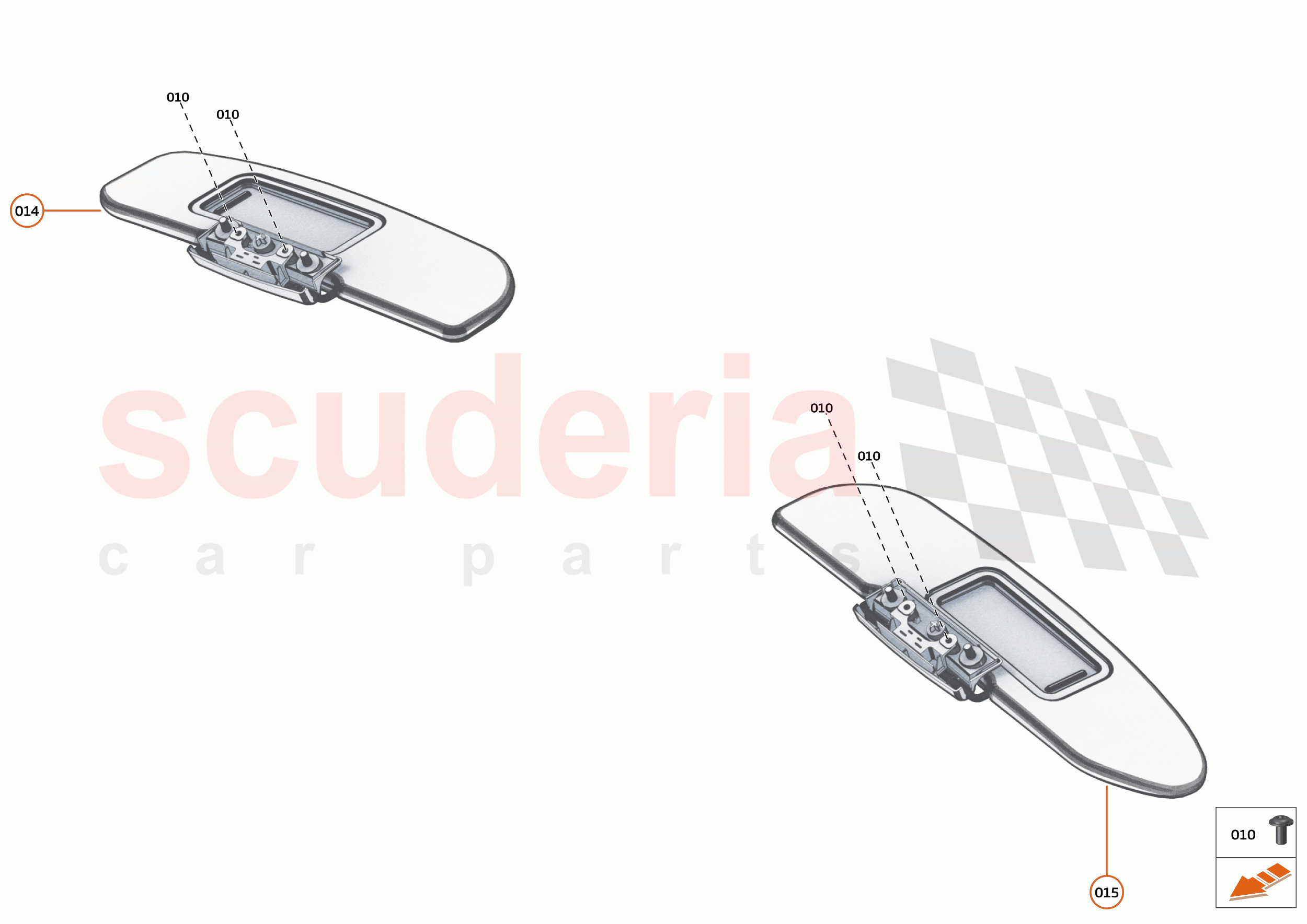 47 - INTERIOR SYSTEMS - 47.15 - SUNVISOR of McLaren McLaren 720S Spider
