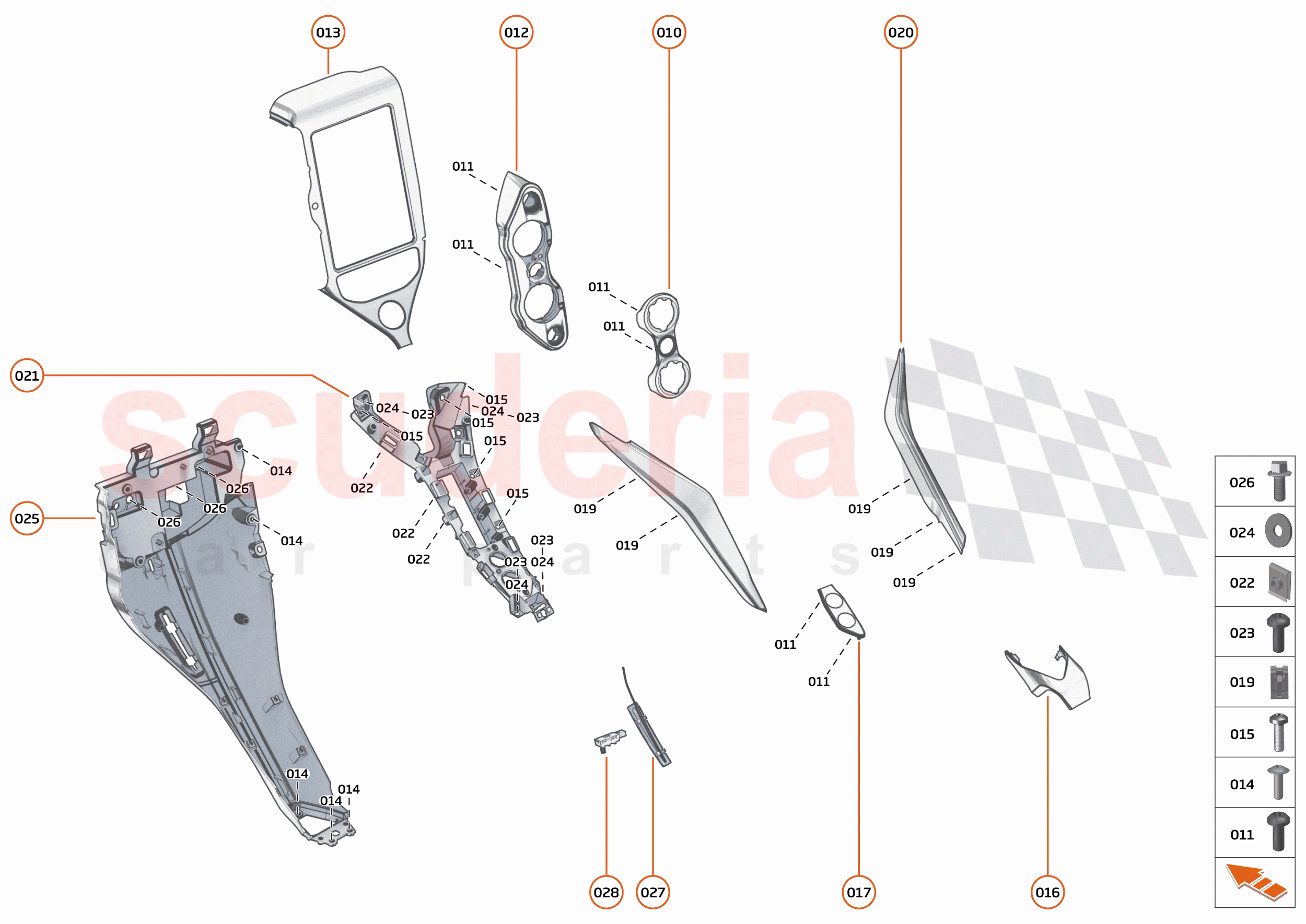 49 - INTERIOR SYSTEMS - 49.3 - ASSY FACIA CONSOLE of McLaren McLaren 765LT Spider