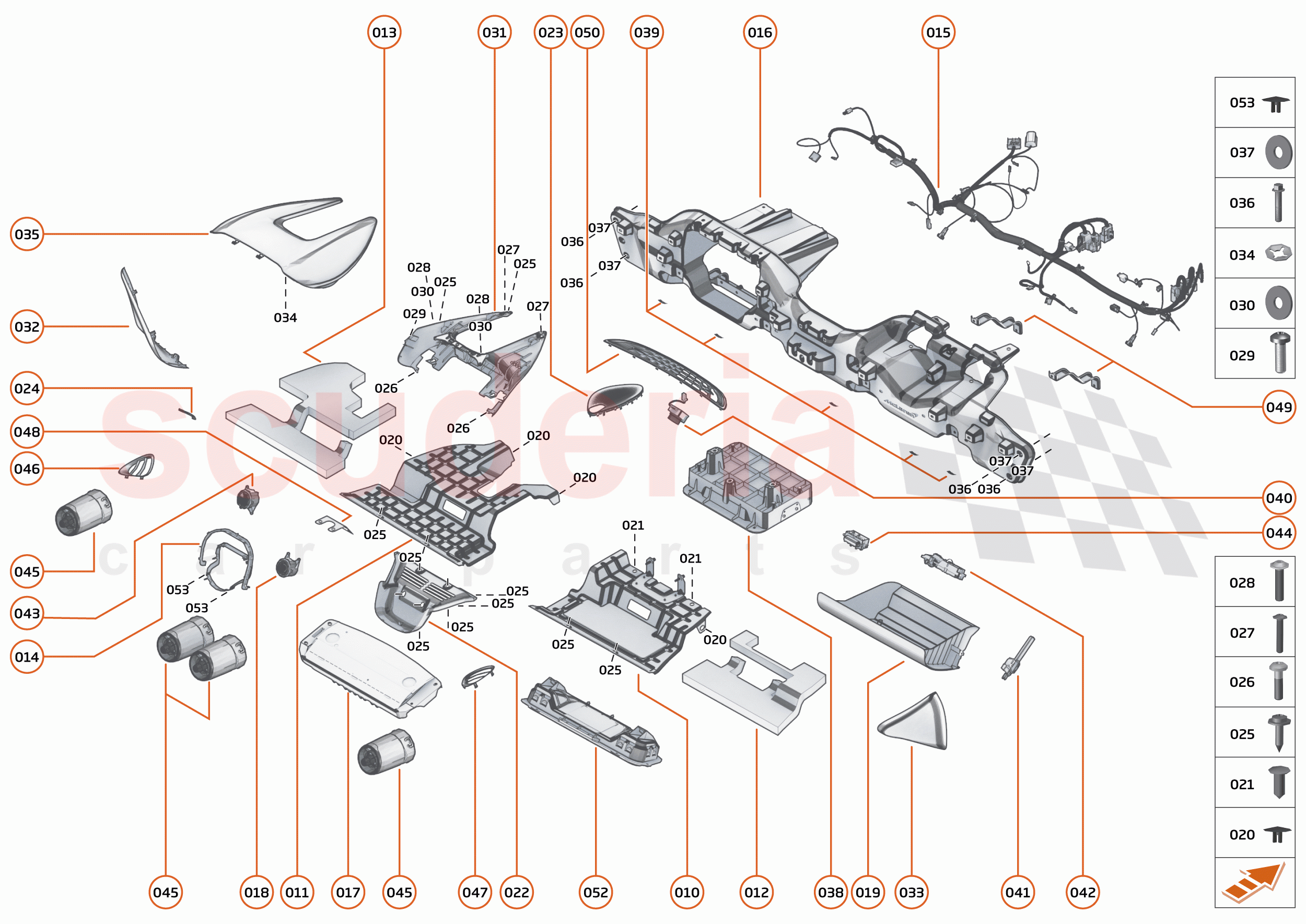 48 - INTERIOR SYSTEMS - 48.1 - FACIA COMPONENTS AND HARDWARE of McLaren McLaren 600LT Spider