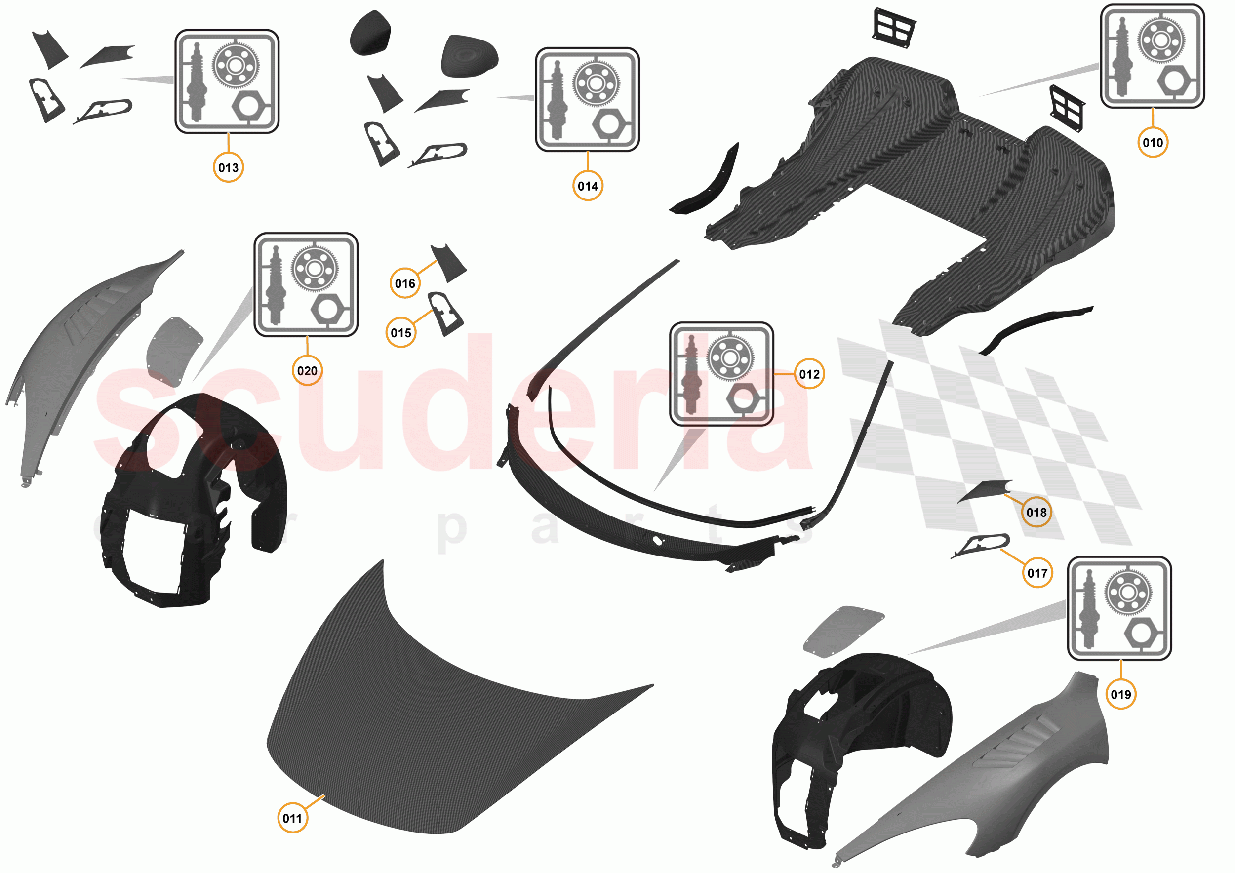 38 - X1 MSO AFTERMARKET - 38.1 - 01 - MSO AFTERMARKET - BODY of McLaren McLaren 625C Coupe