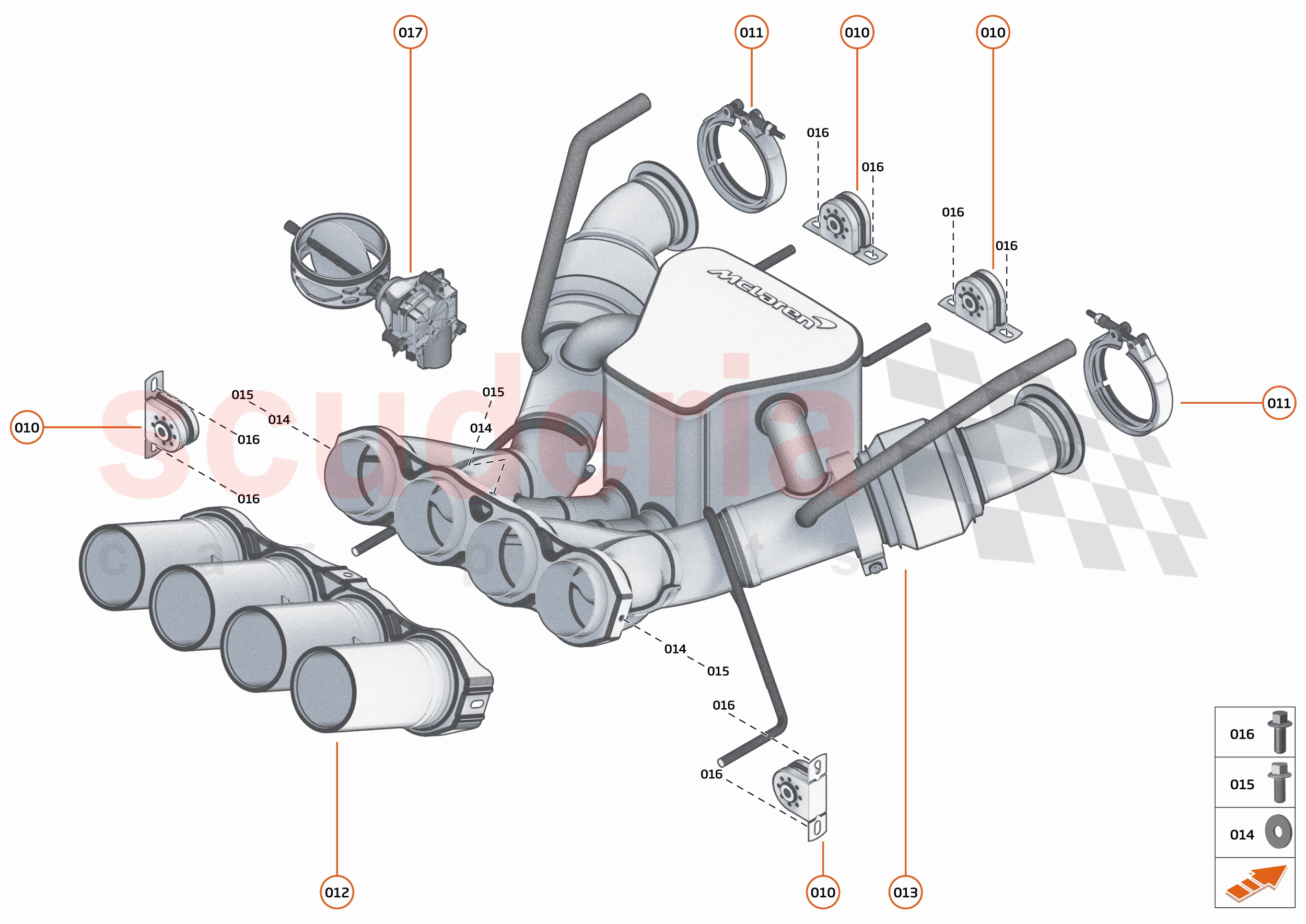42 - EXHAUST - 42.2 - MUFFLER & TAIL PIPES of McLaren McLaren 765LT